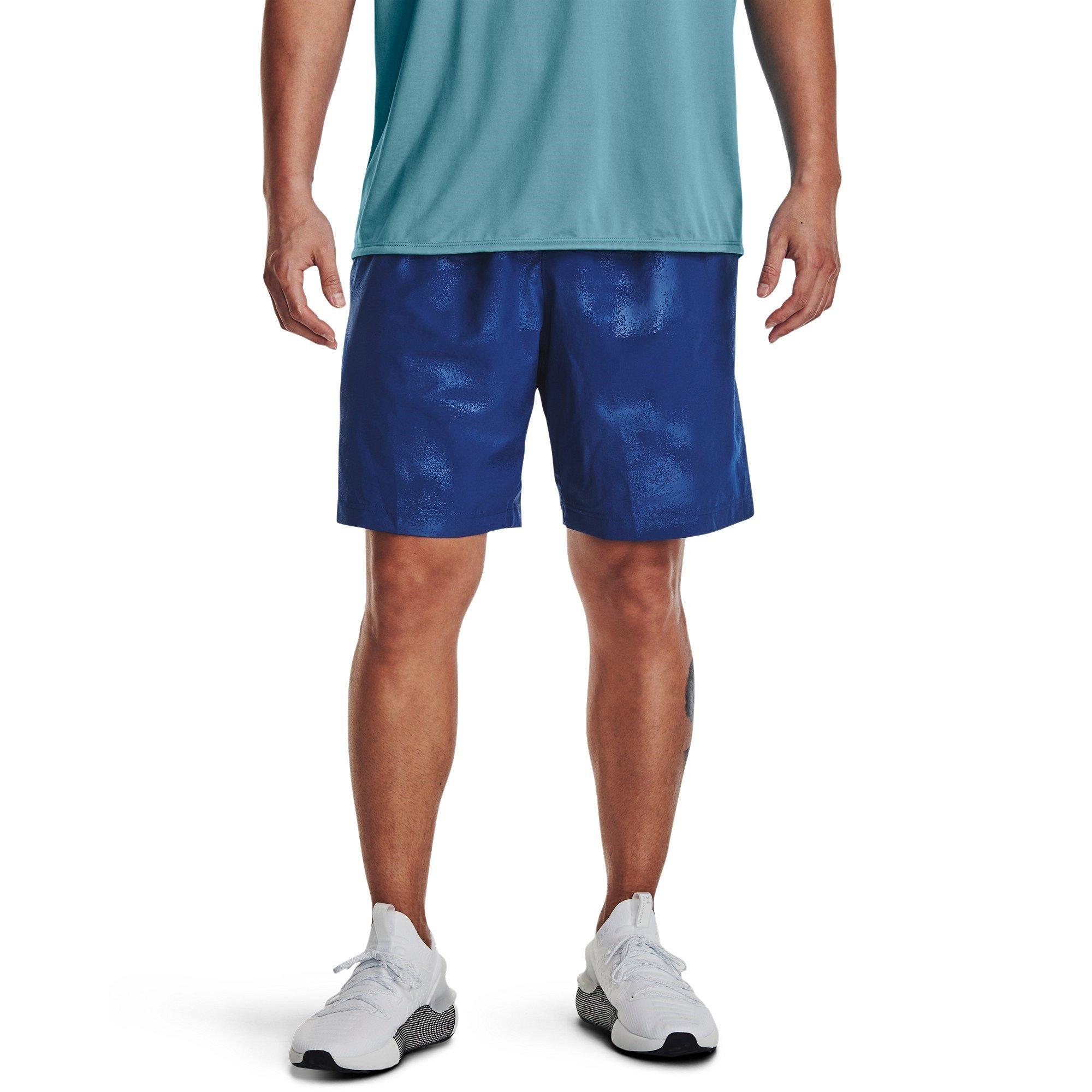 Blå - Under Armour - Woven Emboss Gym Shorts Mens - 2