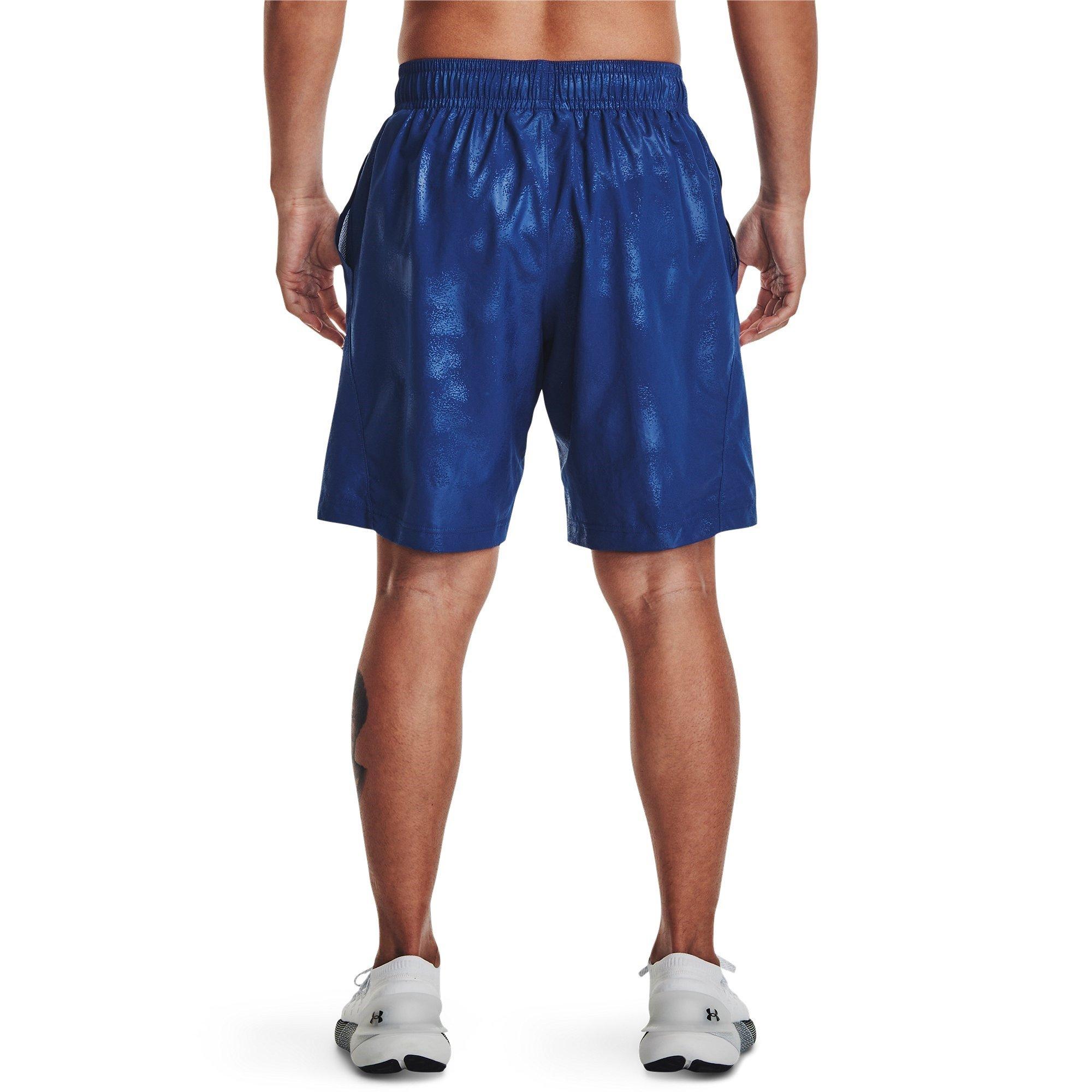 Blå - Under Armour - Woven Emboss Gym Shorts Mens - 3