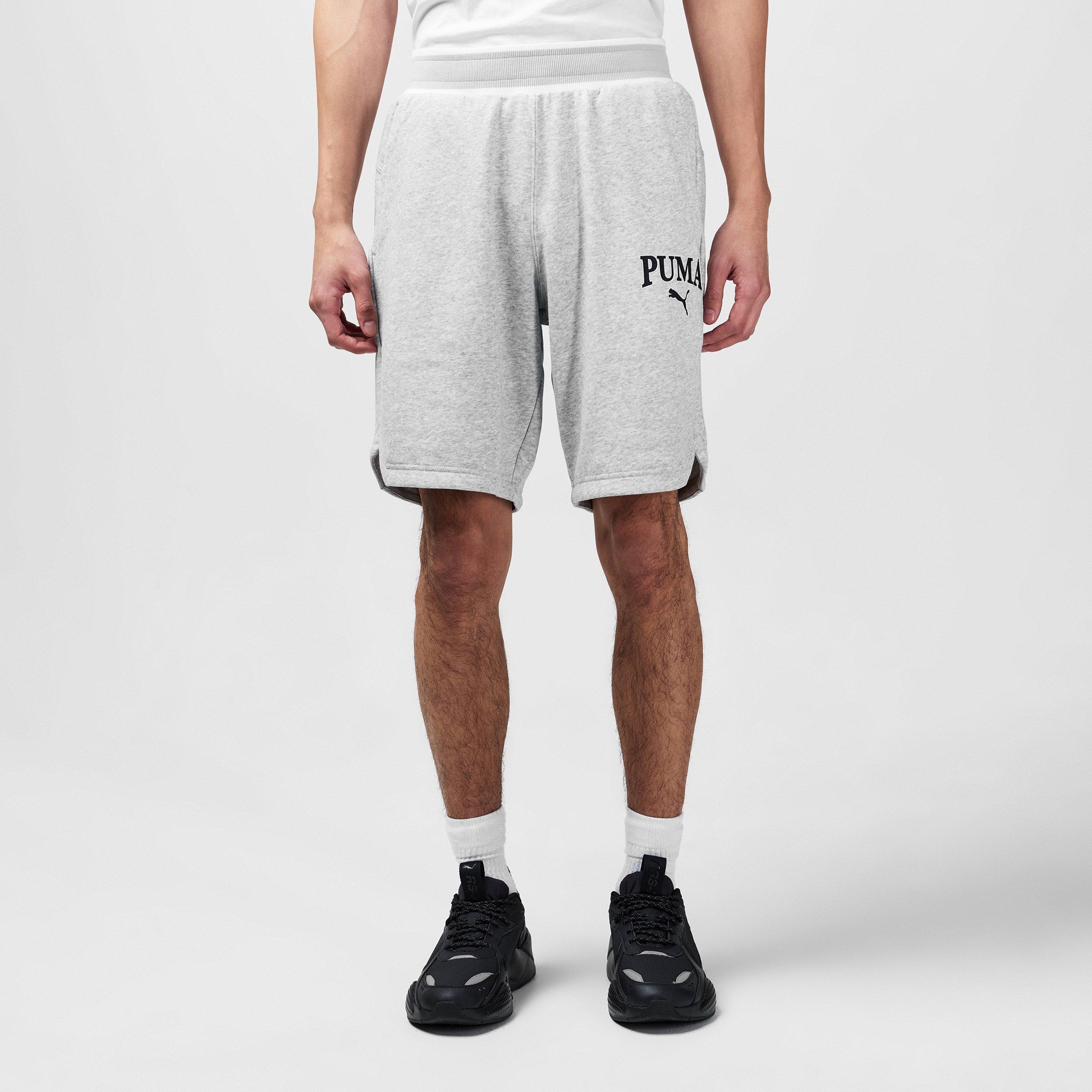 Grey Heather - Puma - Fleece Jogger Shorts - 3