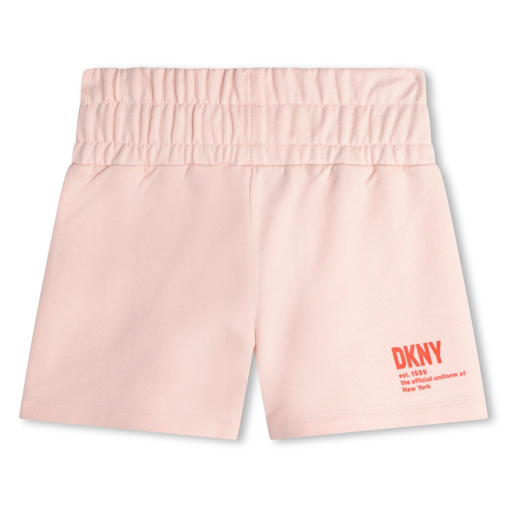 Pink 471 - DKNY - Kids' Soft Fleece Jogger Shorts - 2