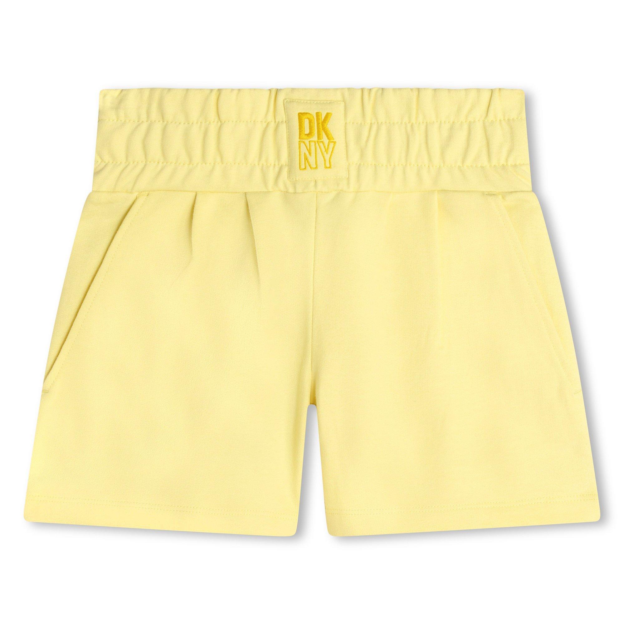 Yellow 512 - DKNY - Kids' Soft Fleece Jogger Shorts - 1