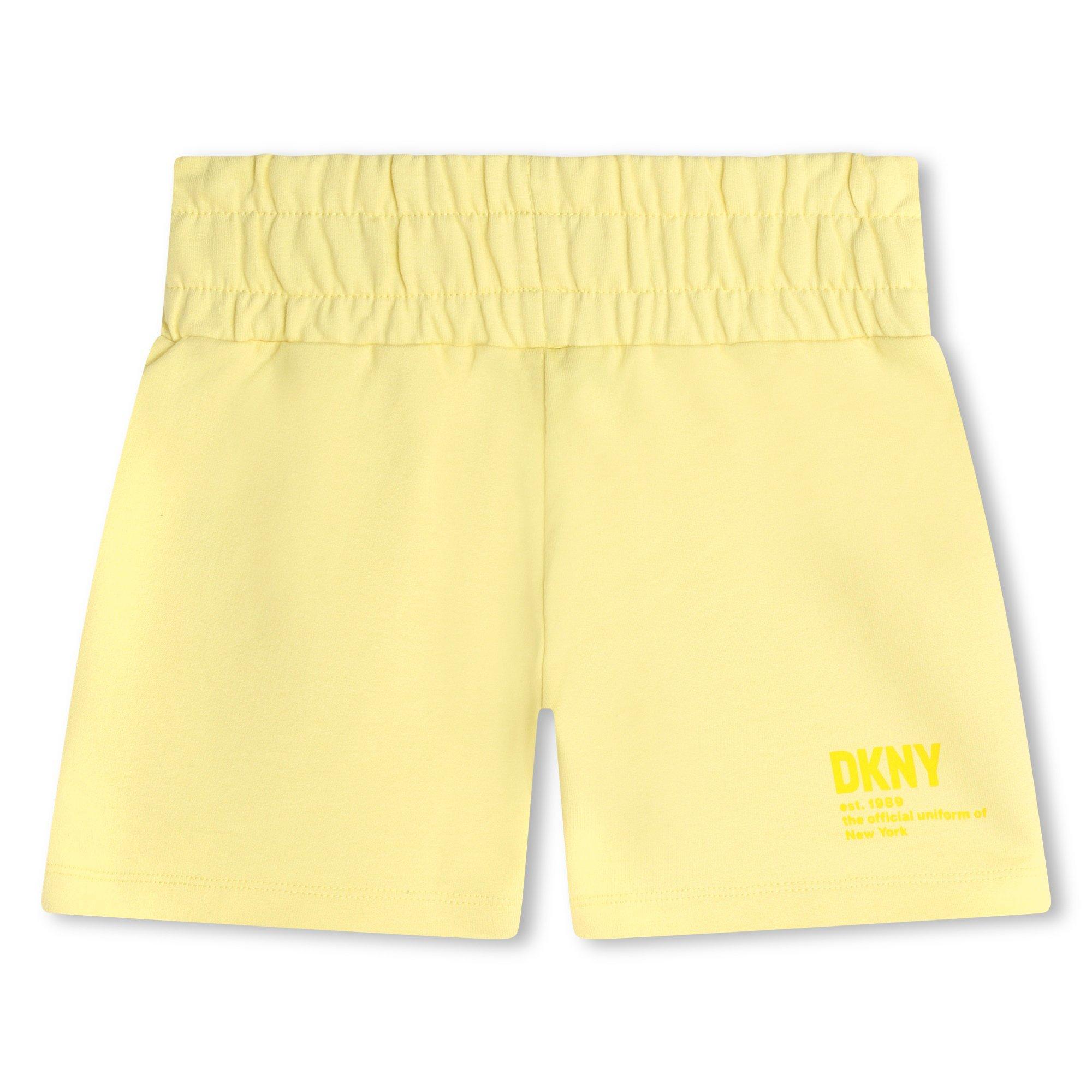 Yellow 512 - DKNY - Kids' Fleece Jogger Shorts - 2