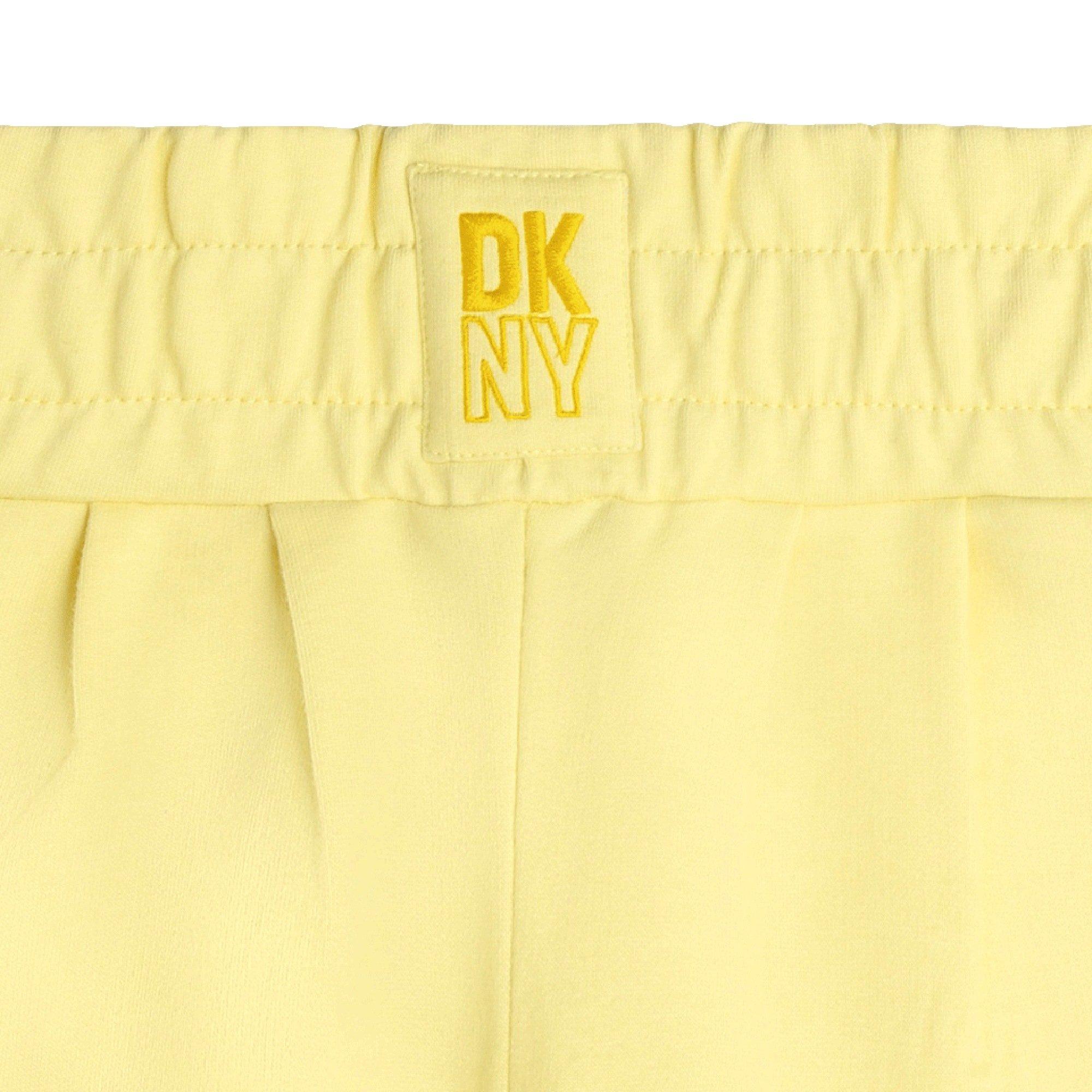 Yellow 512 - DKNY - Kids' Fleece Jogger Shorts - 3