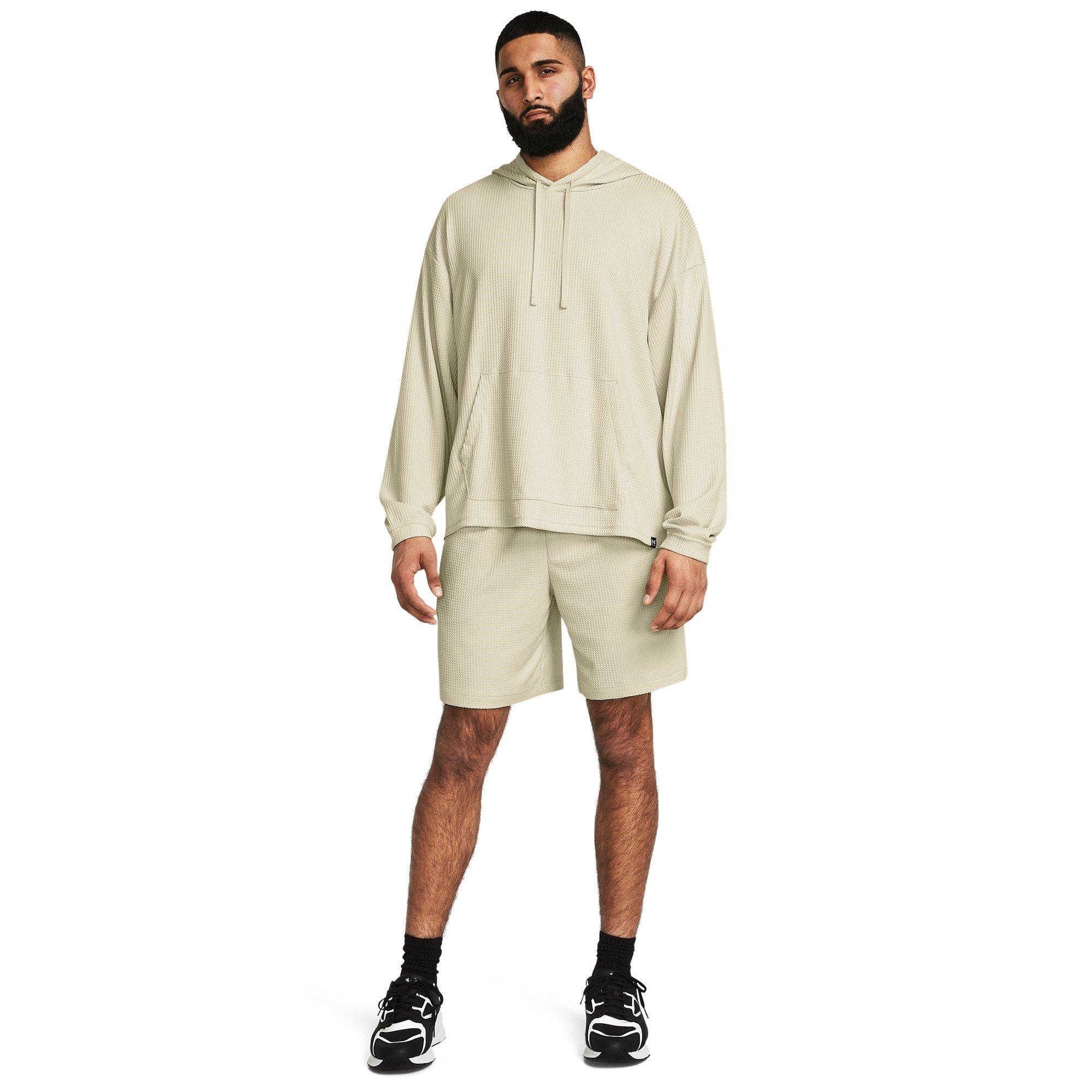 Silt/White - Under Armour - Rival Waffle Fleece Jogger Shorts - 4