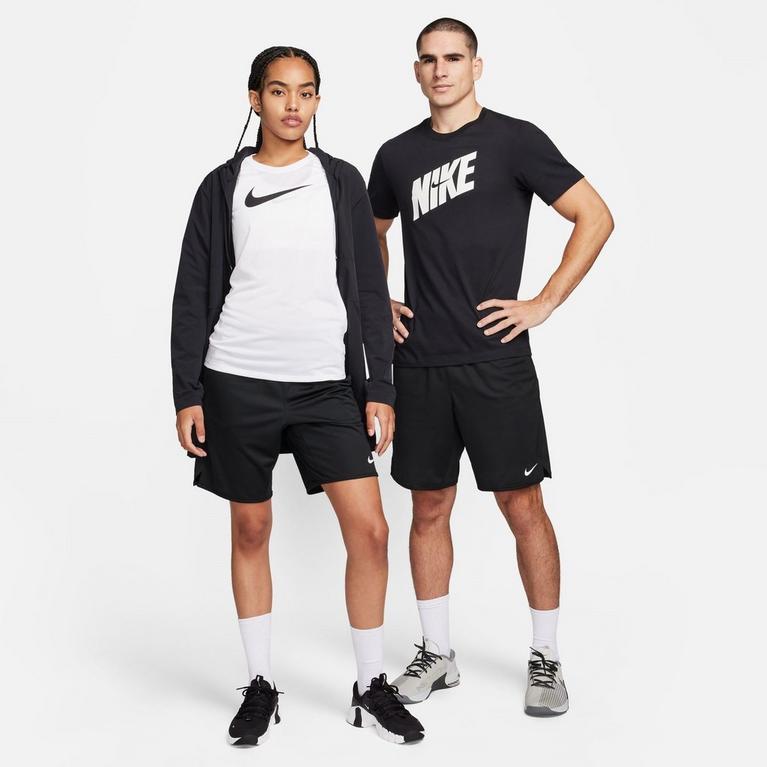 Noir/Gris foncé/Blanc - Nike - Totality Men's Dri-FIT 9 Unlined Versatile Shorts viscose - 4
