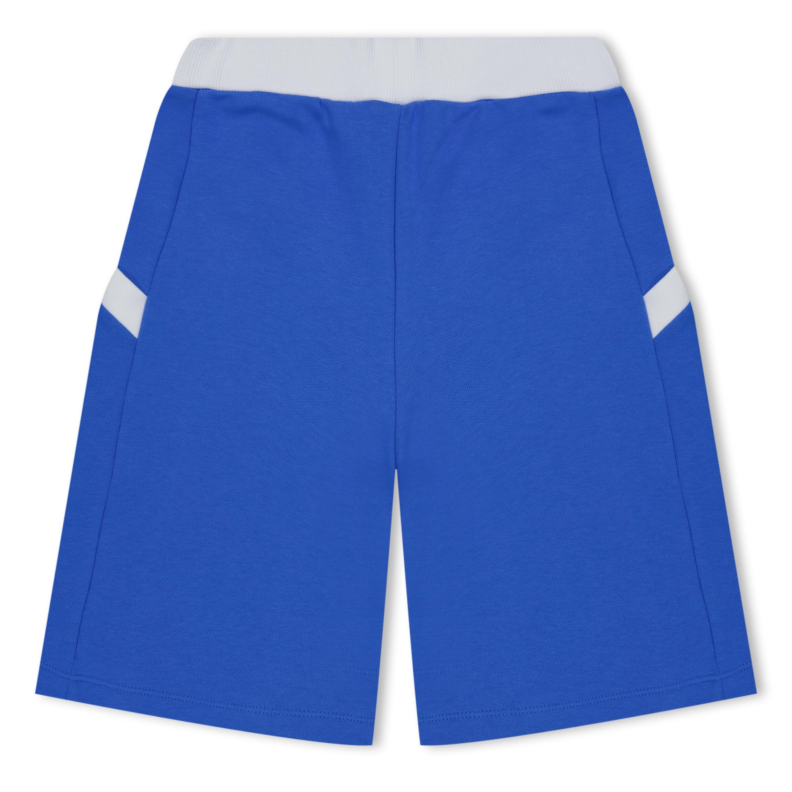 Blue/Red 612BC - Missoni - Kids' Logo Fleece Jogger Shorts - 2