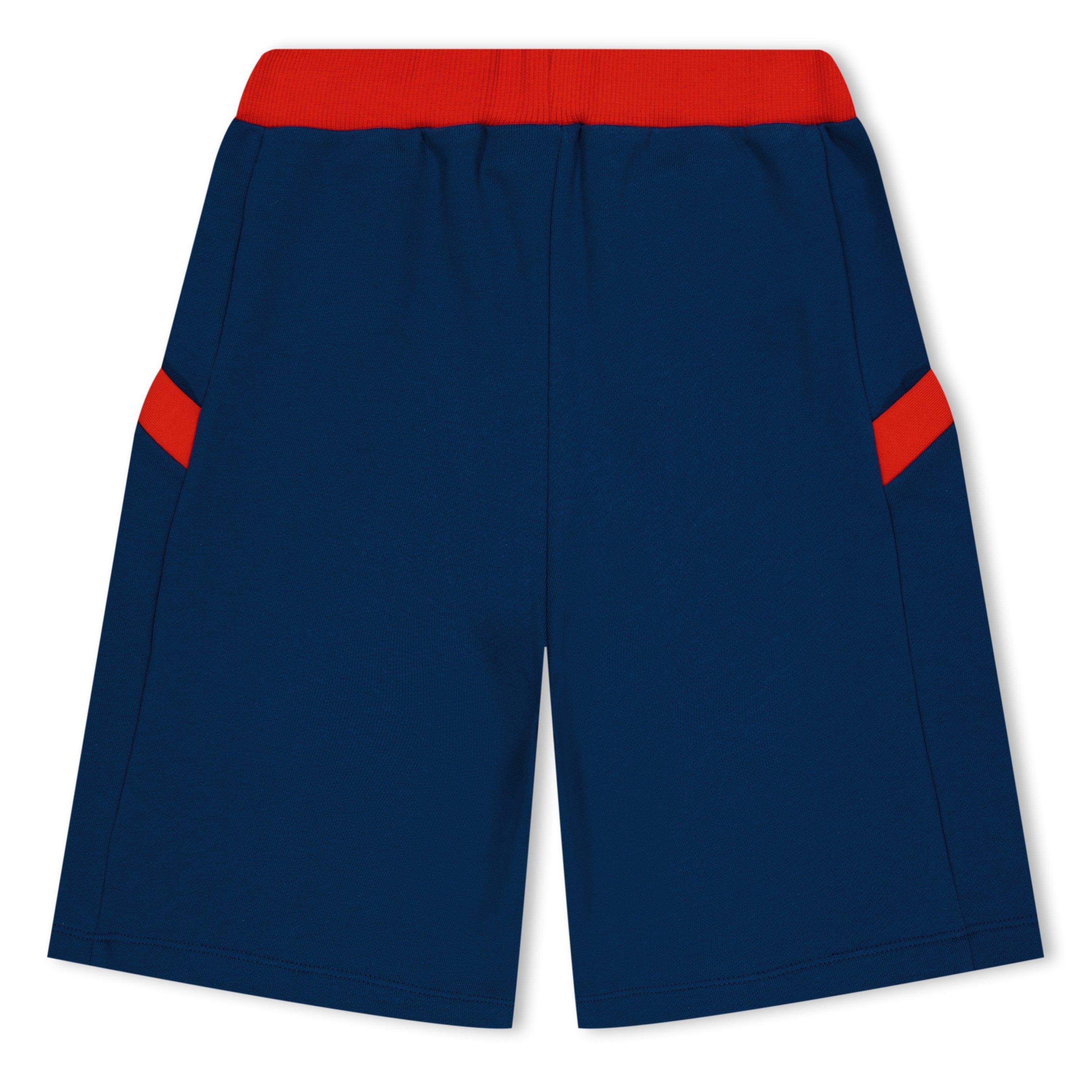 Navy/Red 689RO - Missoni - Kids' Fleece Relaxed Fit Jogger Shorts - 2