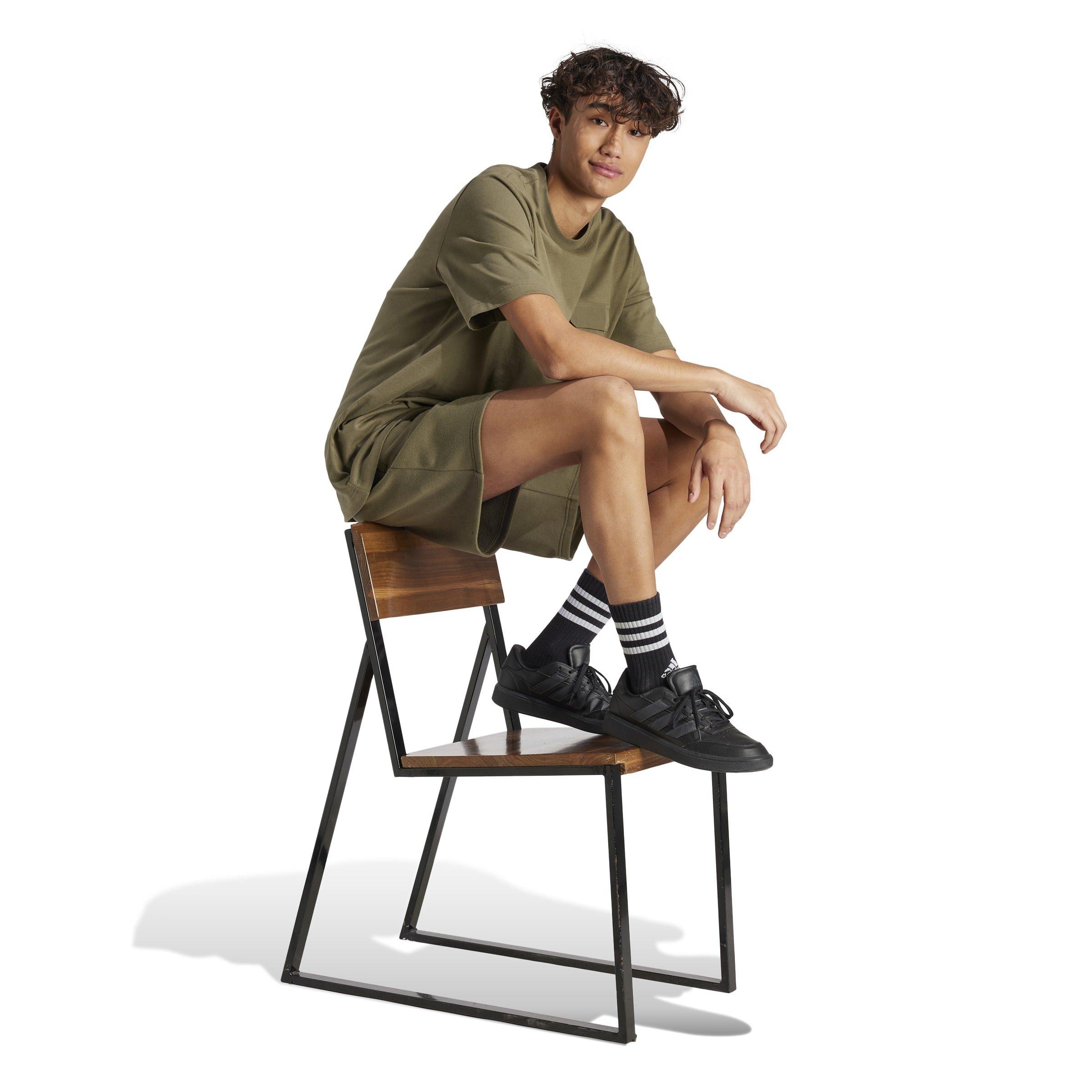 Olive - adidas - Mens Utility Fleece Short - 4