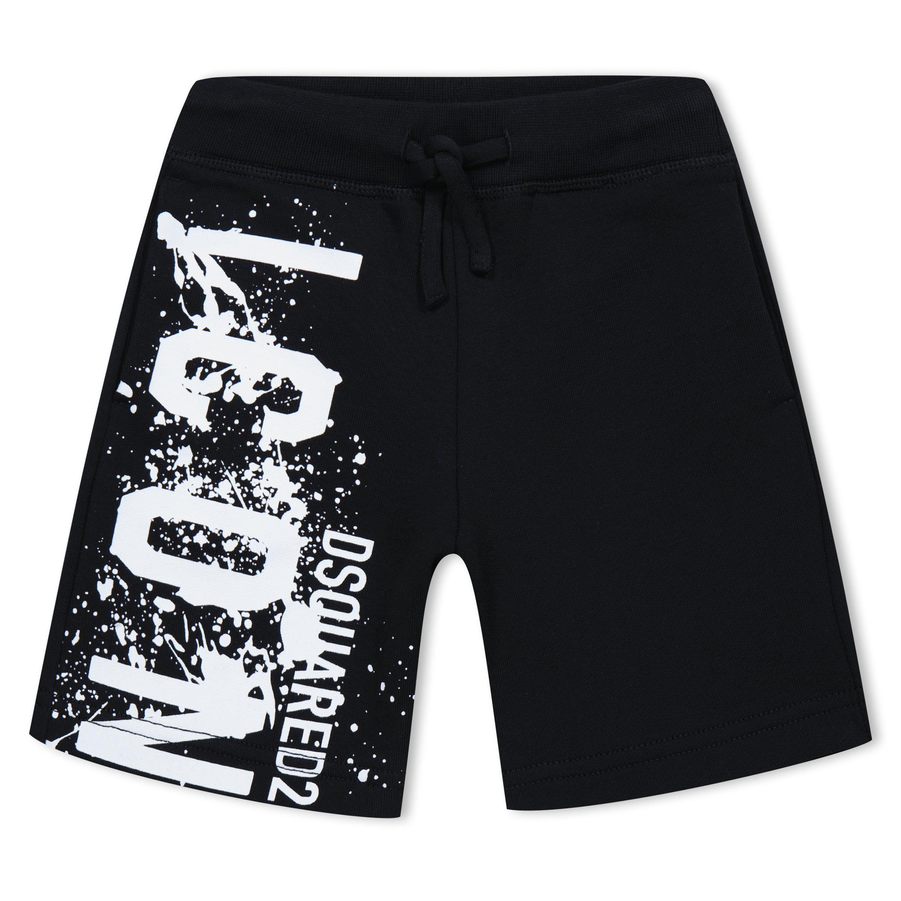 Dsquared2  Kids Icon Logo Shorts Junior - Blk/Wht Dq900 - 8 Yrs