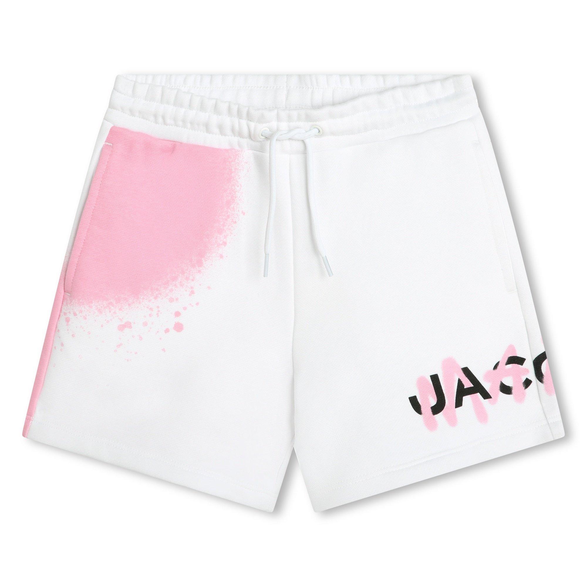 Marc Jacobs Girls Graffiti Logo Shorts Juniors - Wht/Pink 10P - 10Y