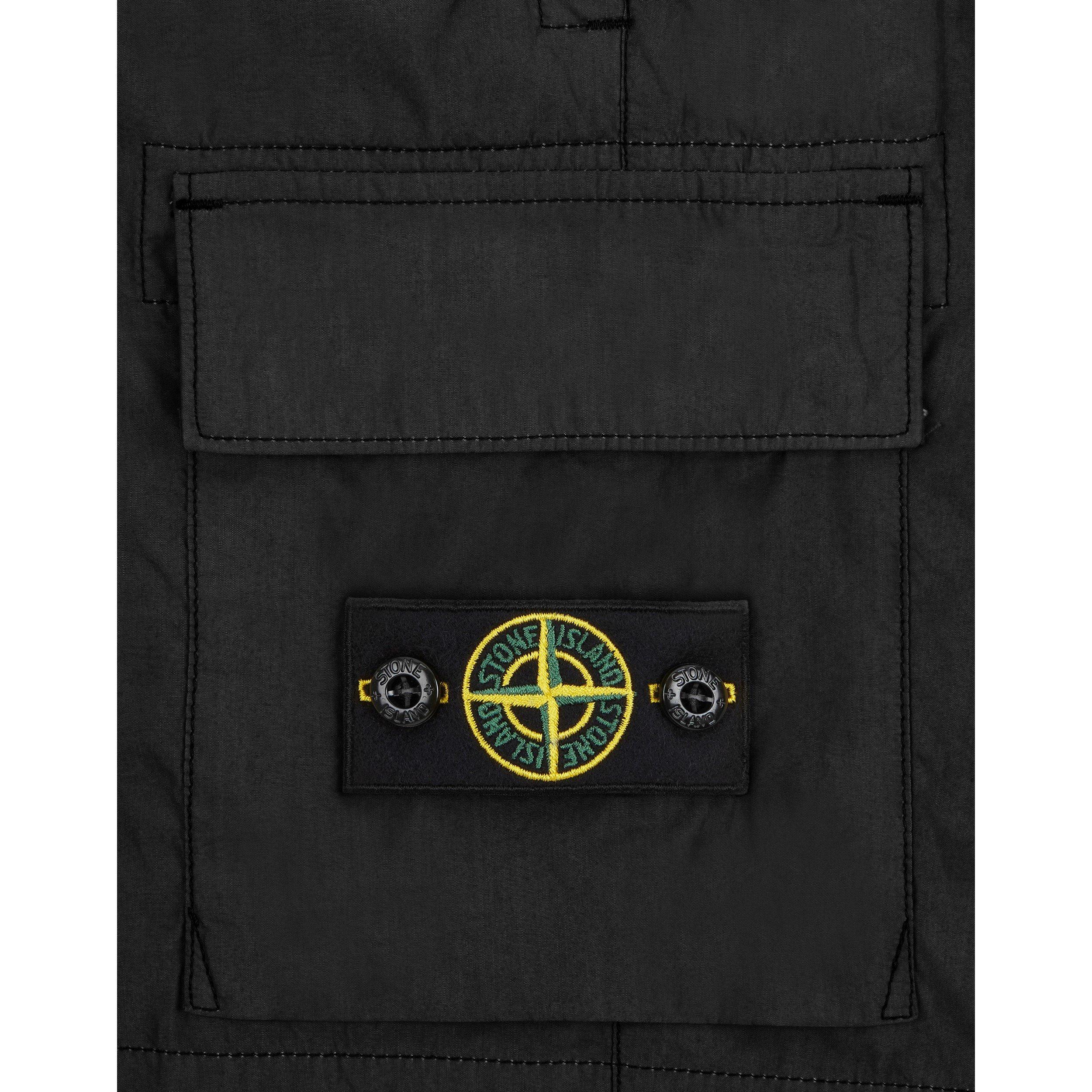 Black V0029 - Stone Island - Junior Cargo Shorts - 3