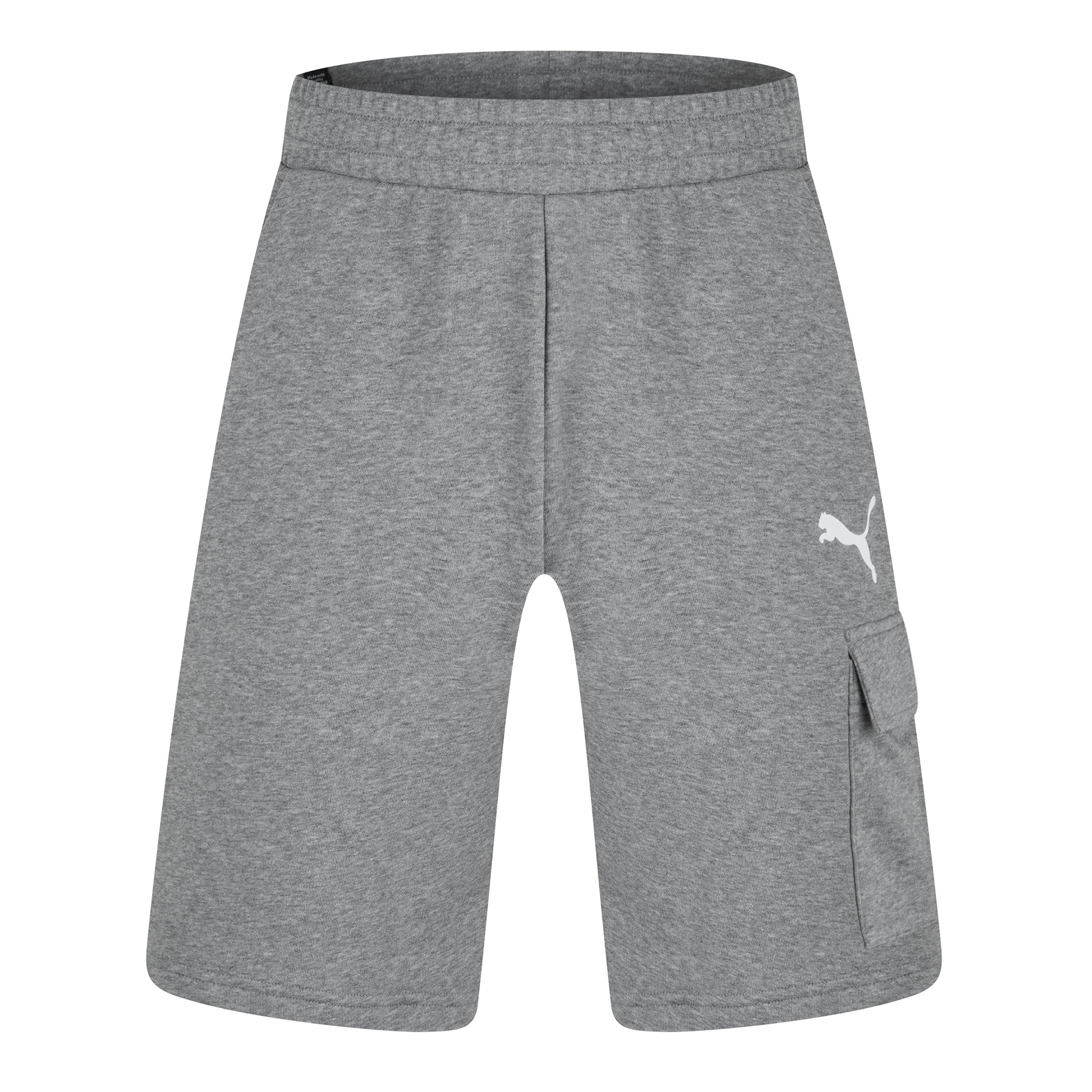 Grey Heather - Puma - Men's Fleece Jogger Shorts - 1