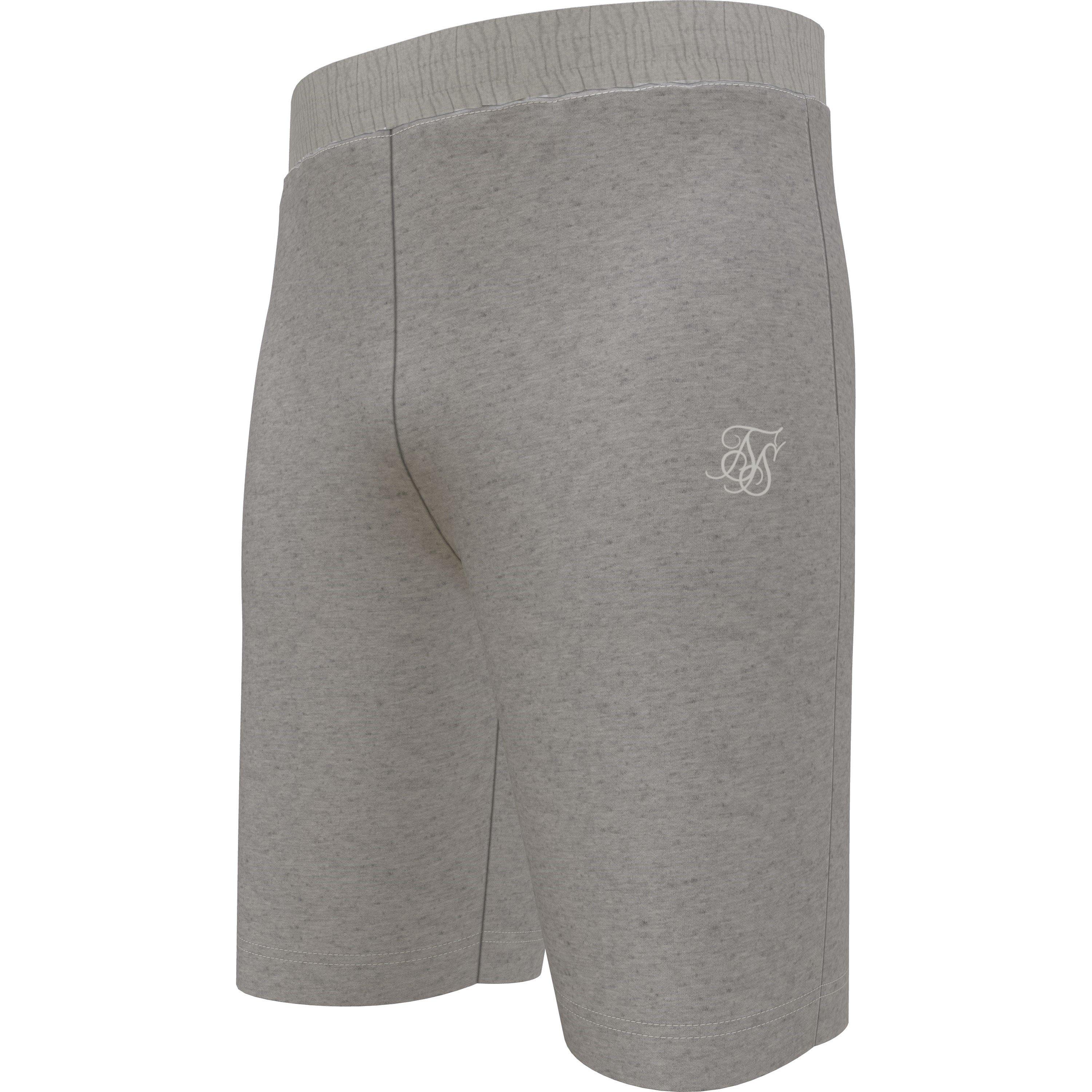 Grå Marl - SikSilk - Fleece Jogger Shorts - 3