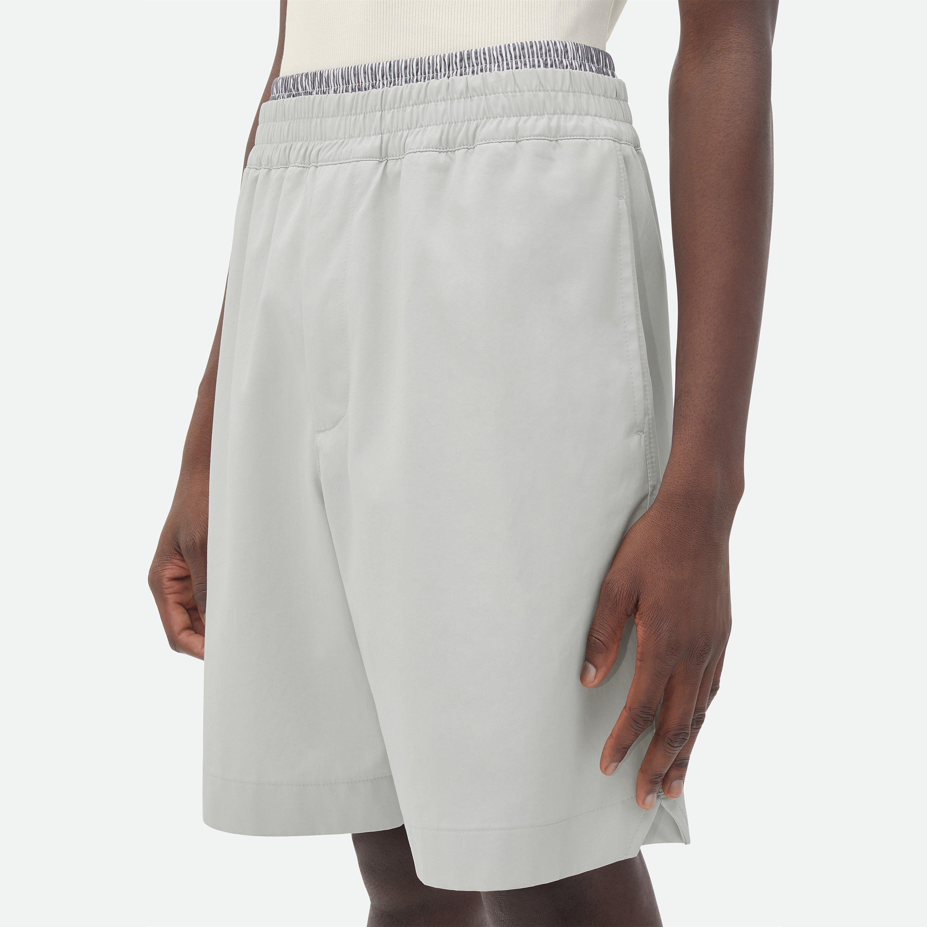Cloud - Bottega Veneta - Light Cotton Twill Shorts - 4