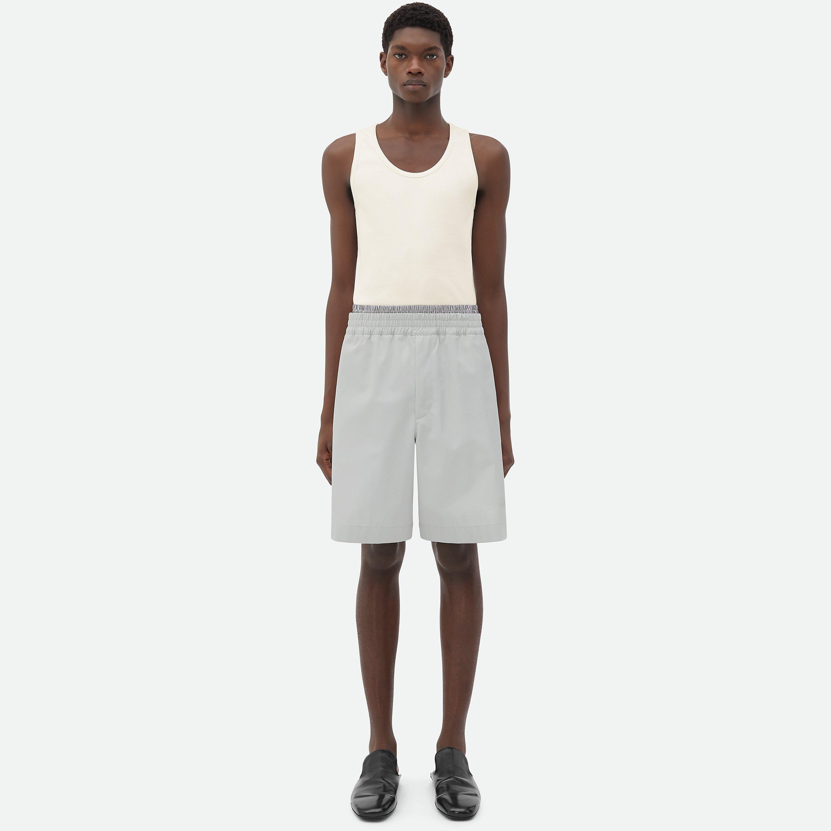 Cloud - Bottega Veneta - Light Cotton Twill Shorts - 5