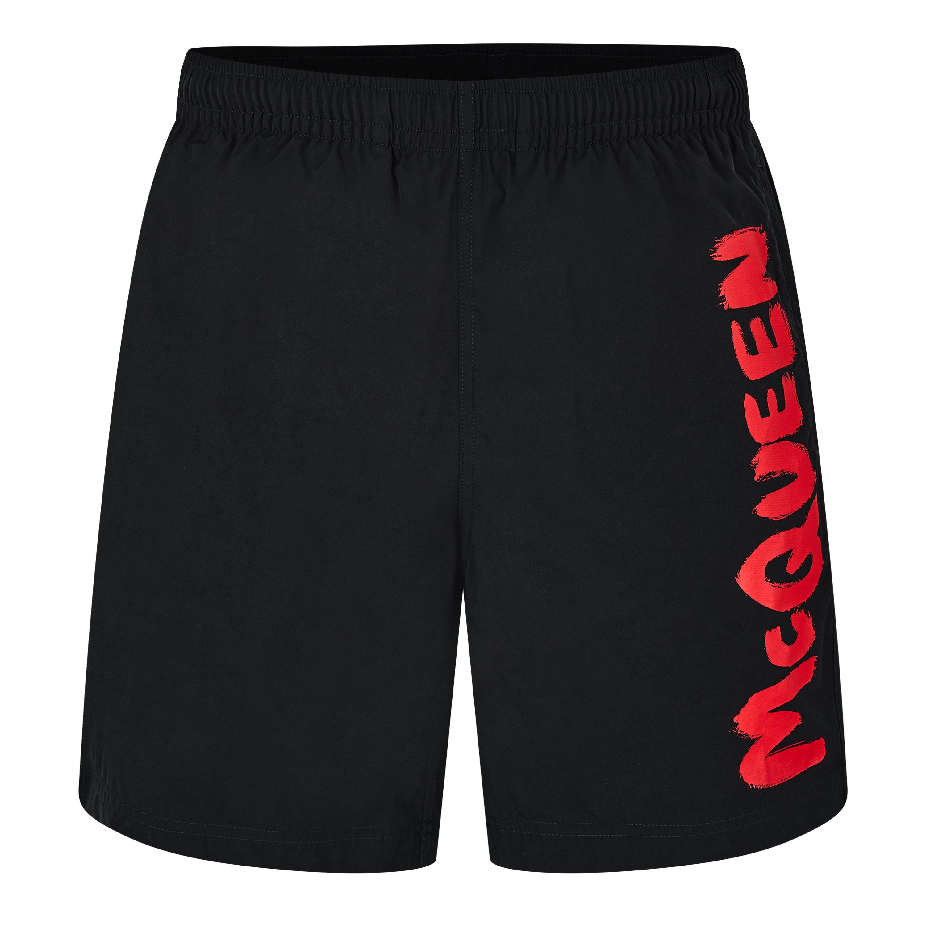 水着 Alexander Mcqueen Abstract Print Swim Shorts With Logo Alexander McQueen Abstract print swim shorts | The Fashion