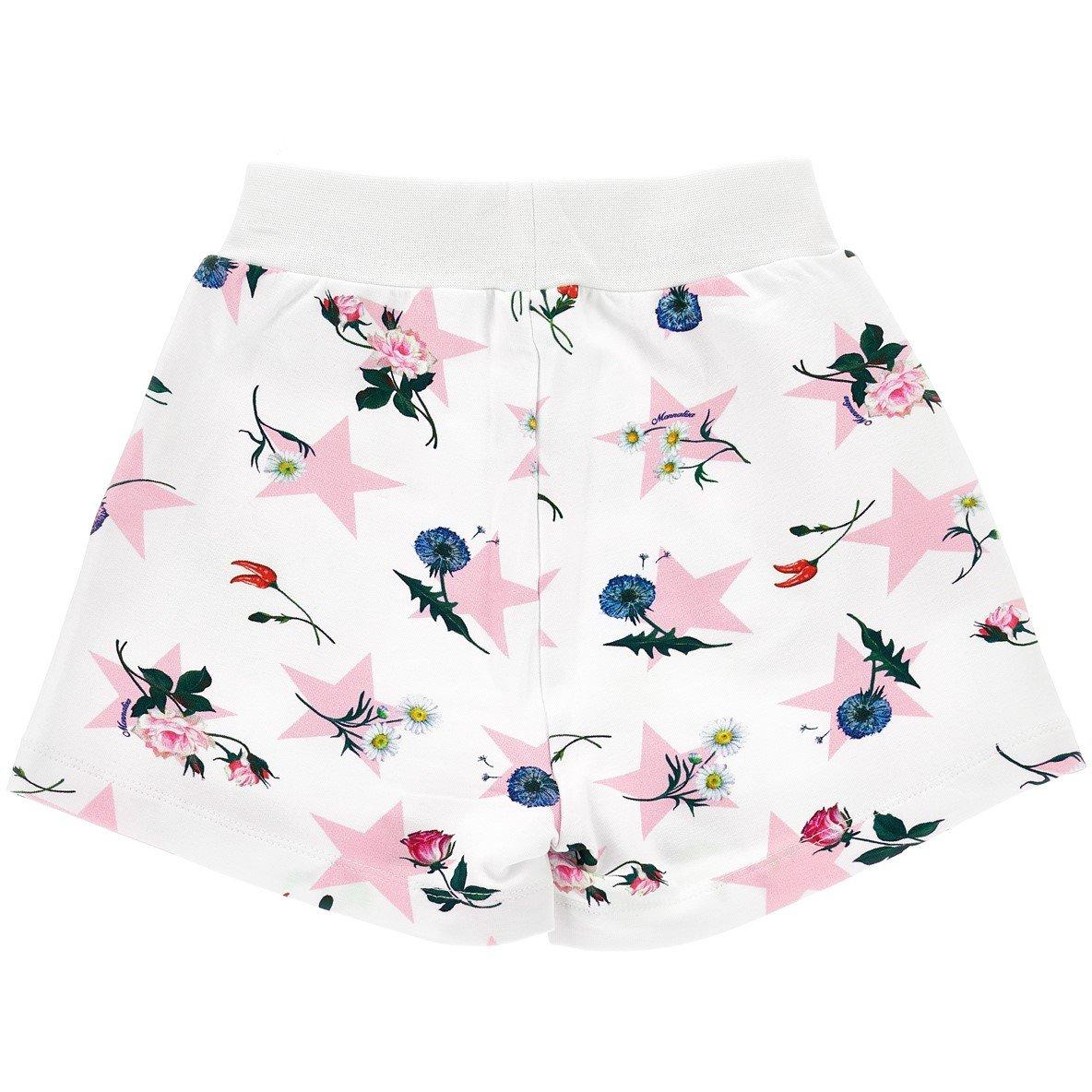 White/Rose 9990 - Monnalisa - Kids' Fleece Jogger Shorts - 1