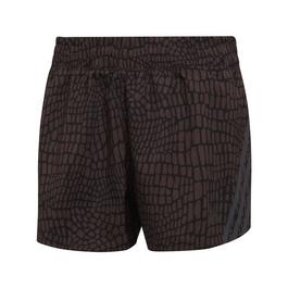 adidas Run Icons 3 Stripes Crocodile Print Running Shorts Mens