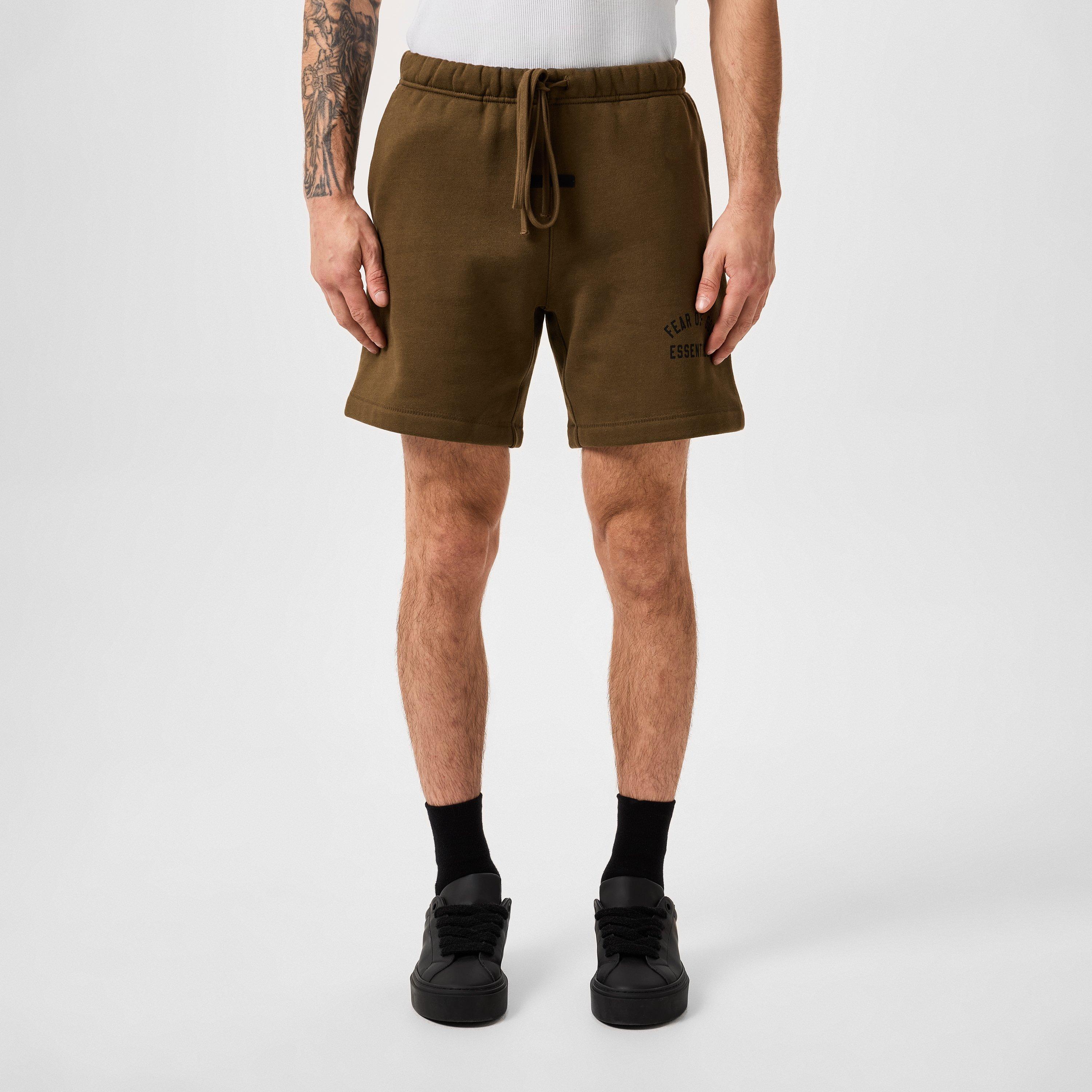 Olive - Fear Of God Essentials - Cotton Logo Shorts - 3