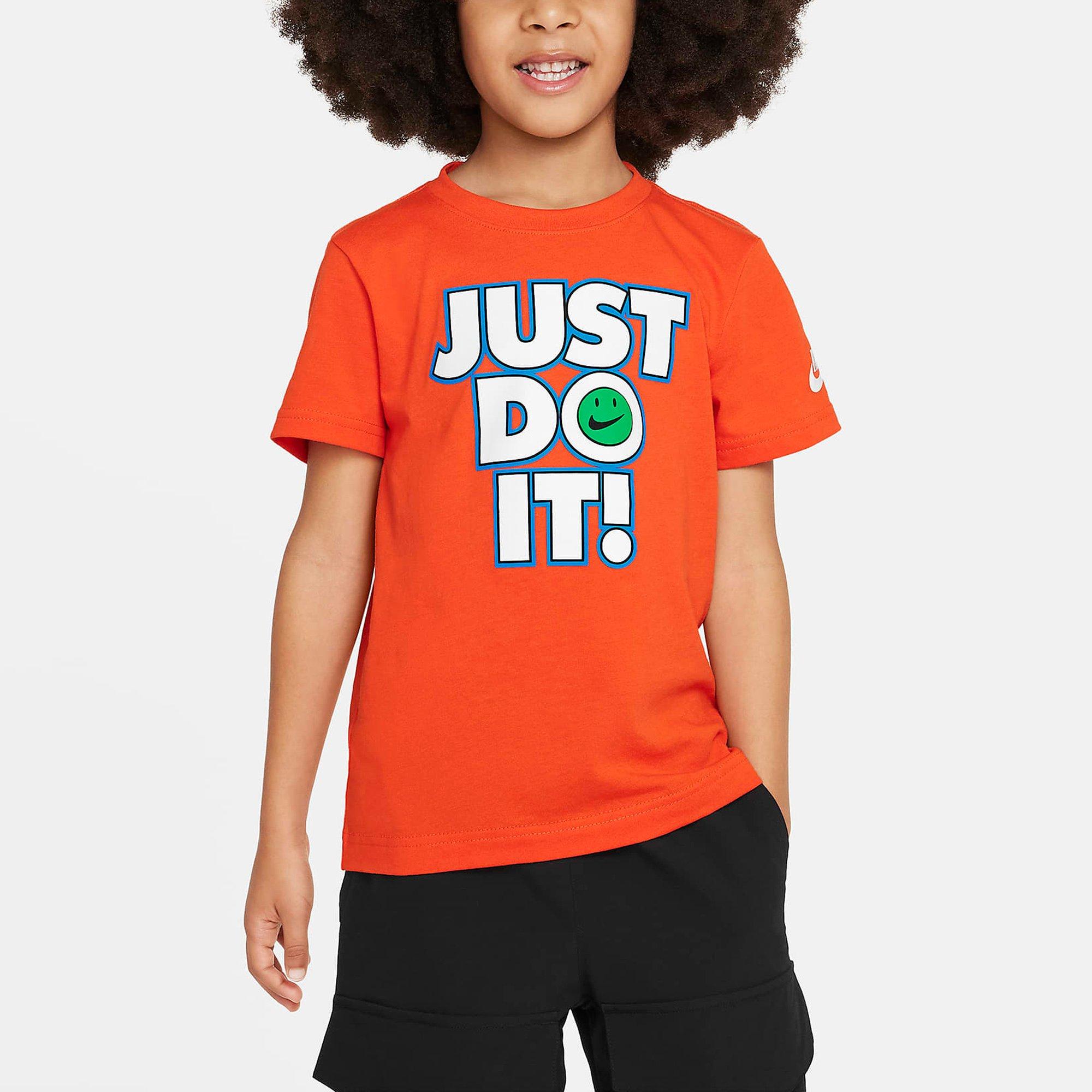 Picante Red - Nike - Smiley Just Do It T-Shirt Childens - 1