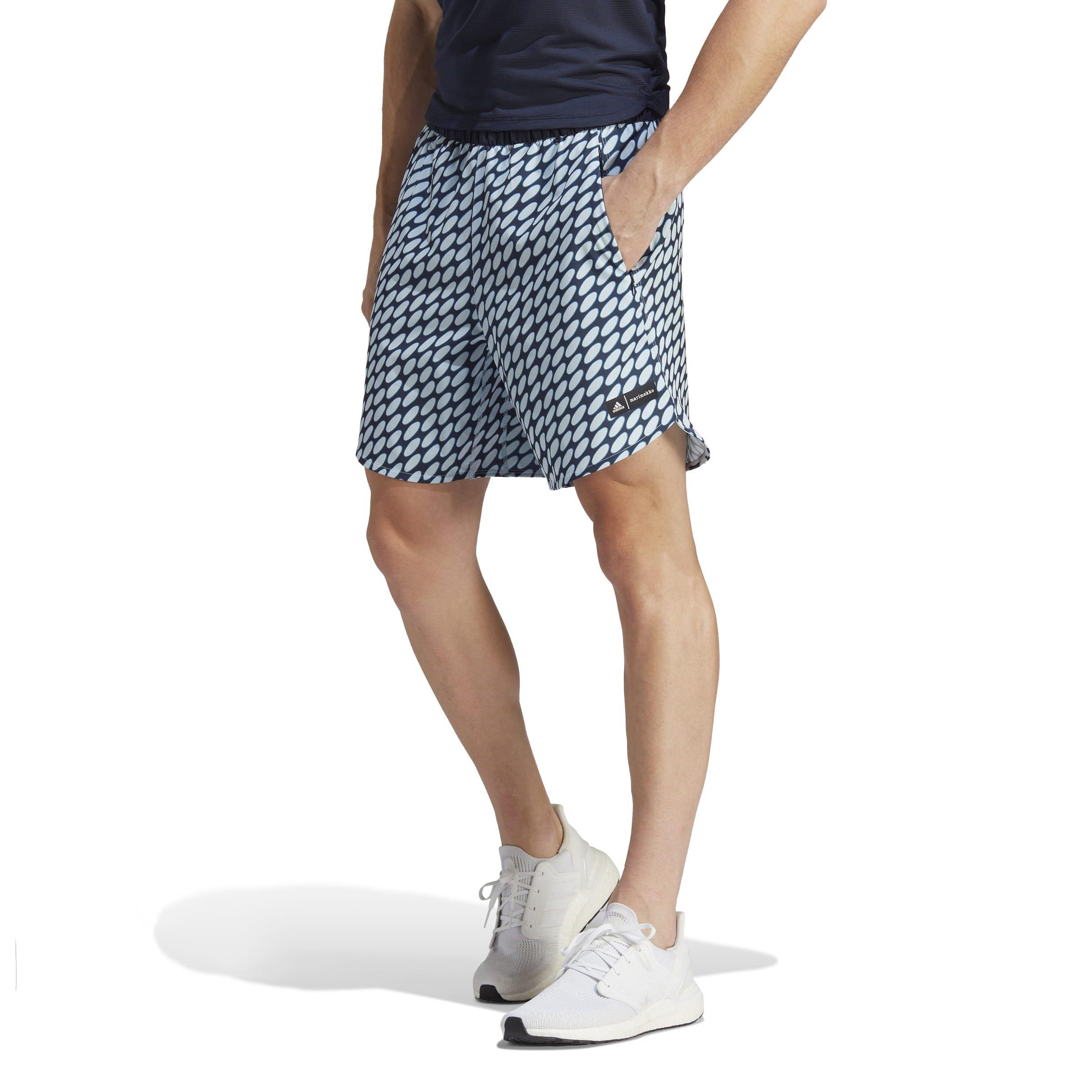 Iceblu/Legink - adidas - X Marimekko Performance Gym Shorts - 2