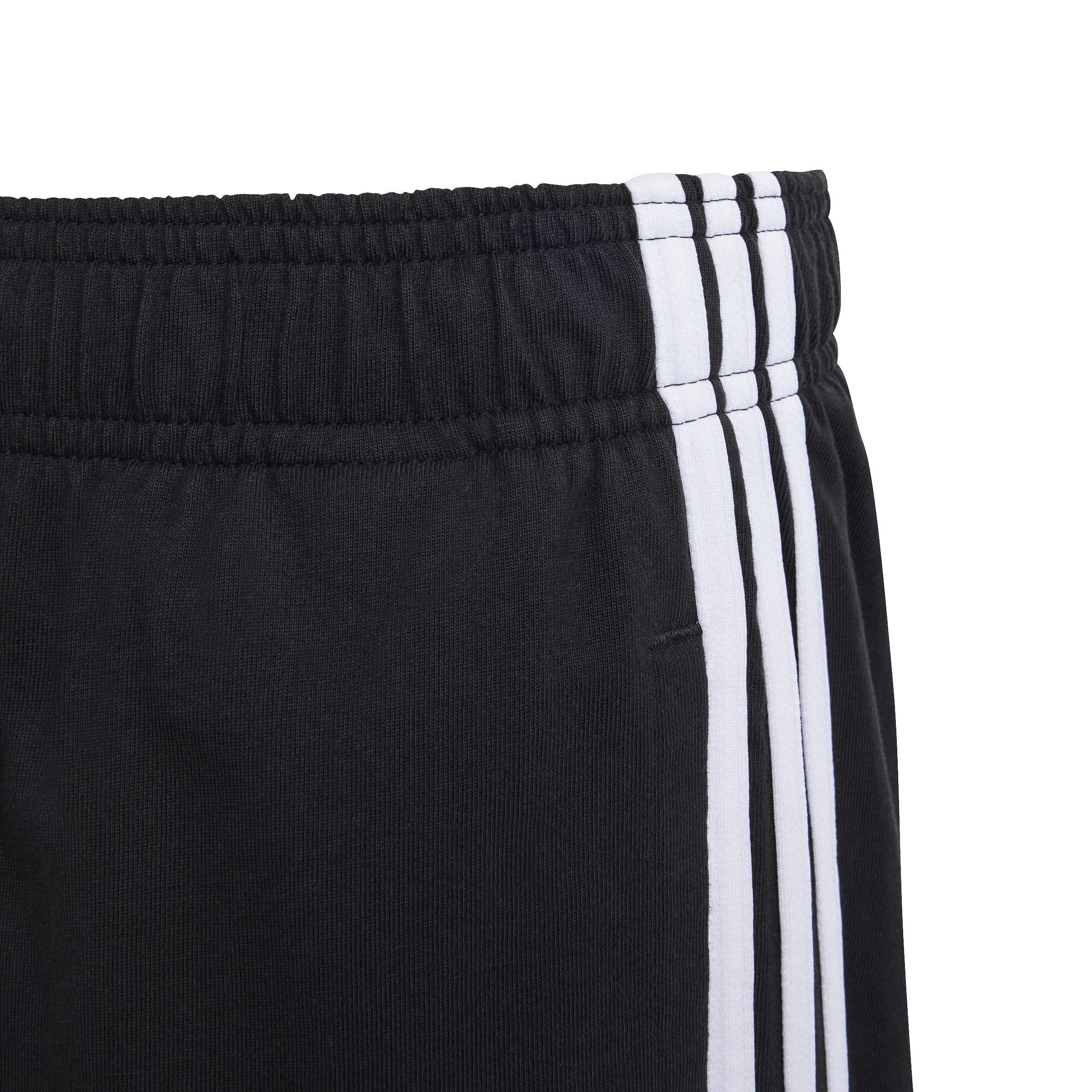 Black/White - adidas - Adidas Essentials 3-Stripes Knit Shorts Juniors - 7