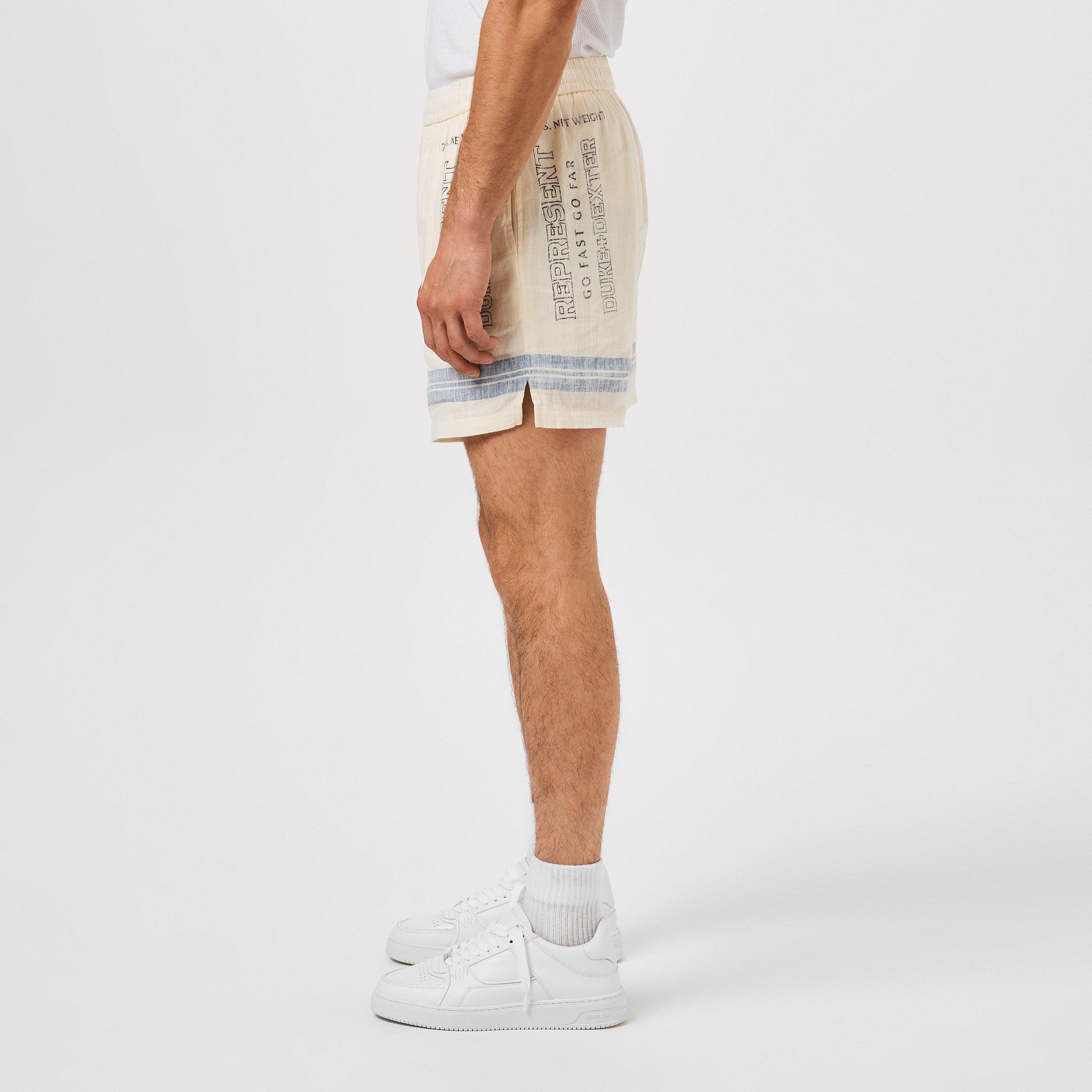 Ecru - Represent - Men's Rep D+D Lion Short, Distinctive Graphic Print - 2