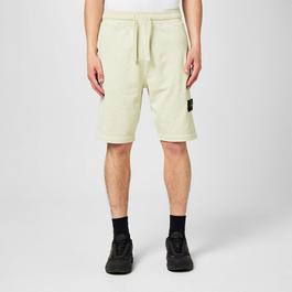 Stone Island Men's Plain Cotton Badge Sweat Shorts