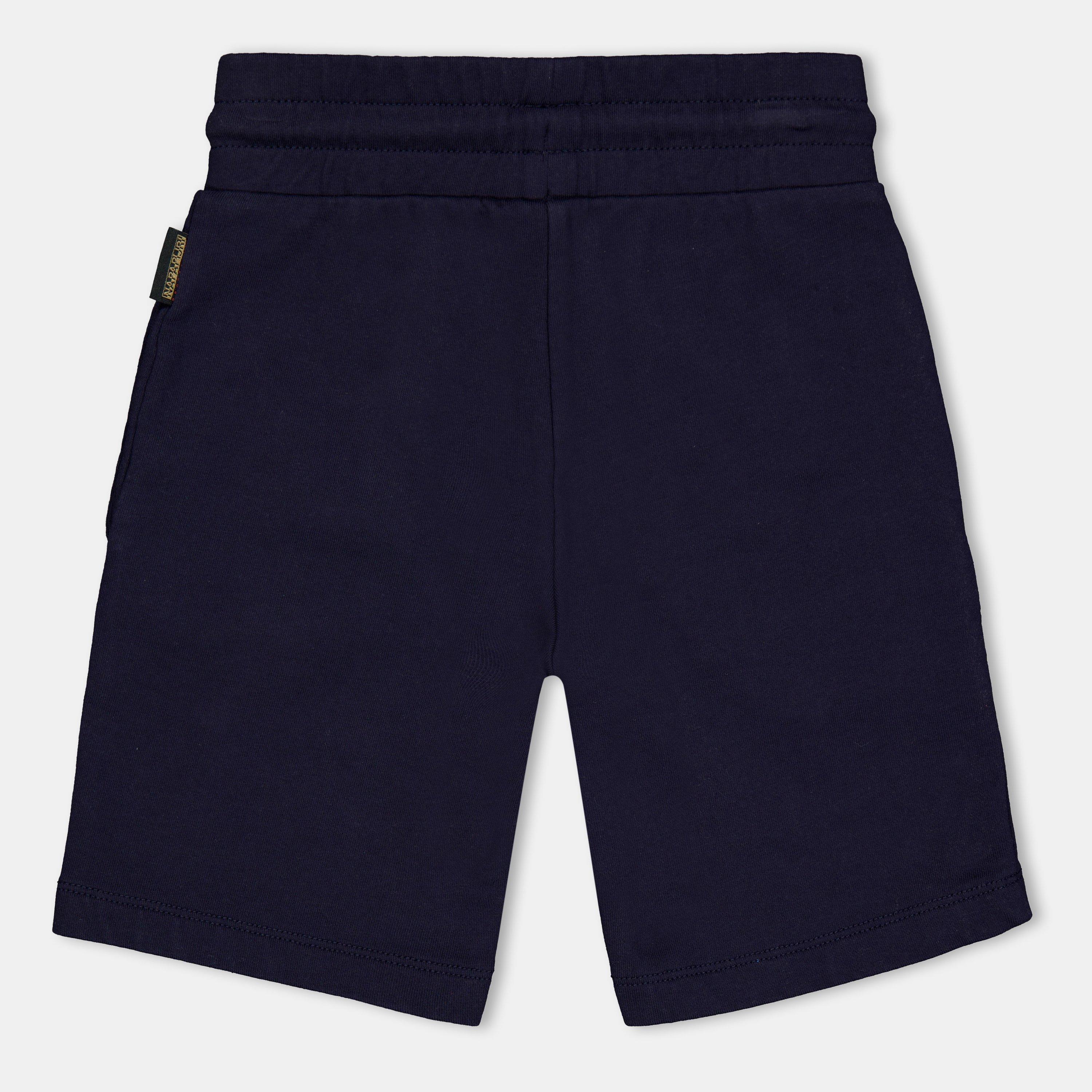 Blue Marine 176 - Napapijri - Kids' Navy Fleece Jogger Shorts - 2