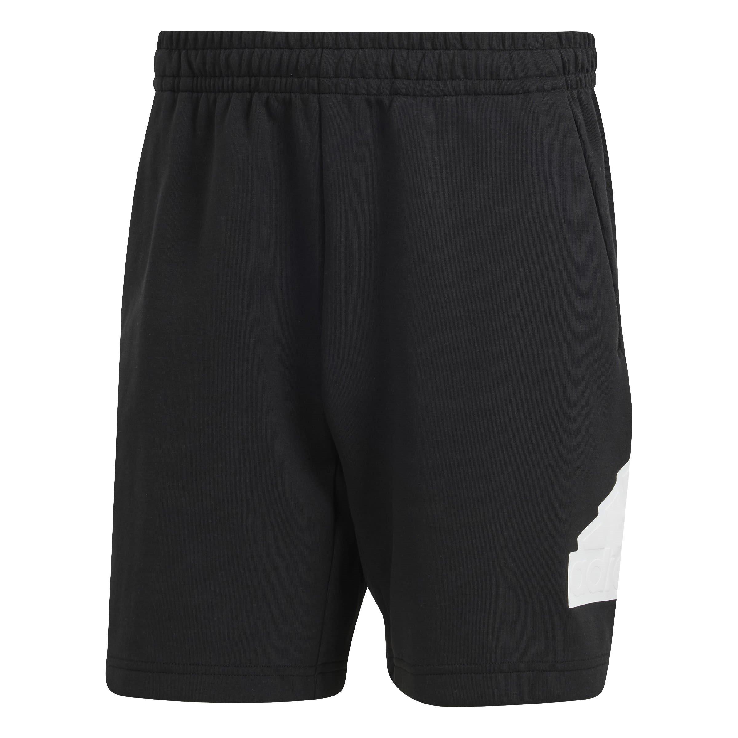 BLACK - adidas - Men's Fleece Jogger Shorts - 1