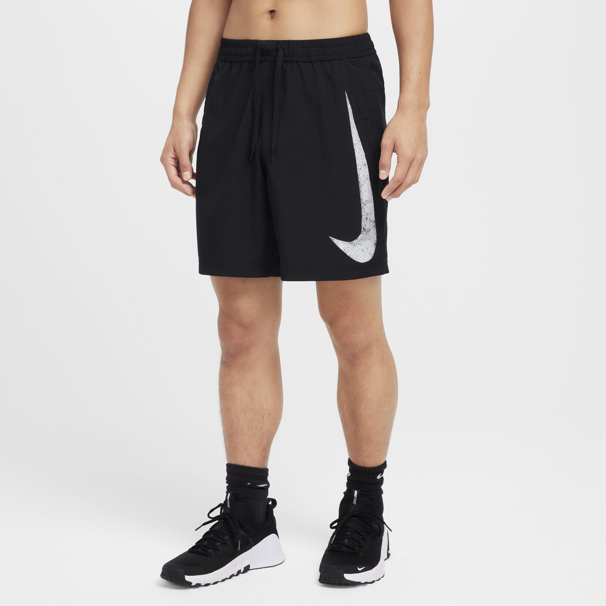 Black/White - Nike - Form Swoosh Mens Dri FIT Versatile Performance Shorts - 3