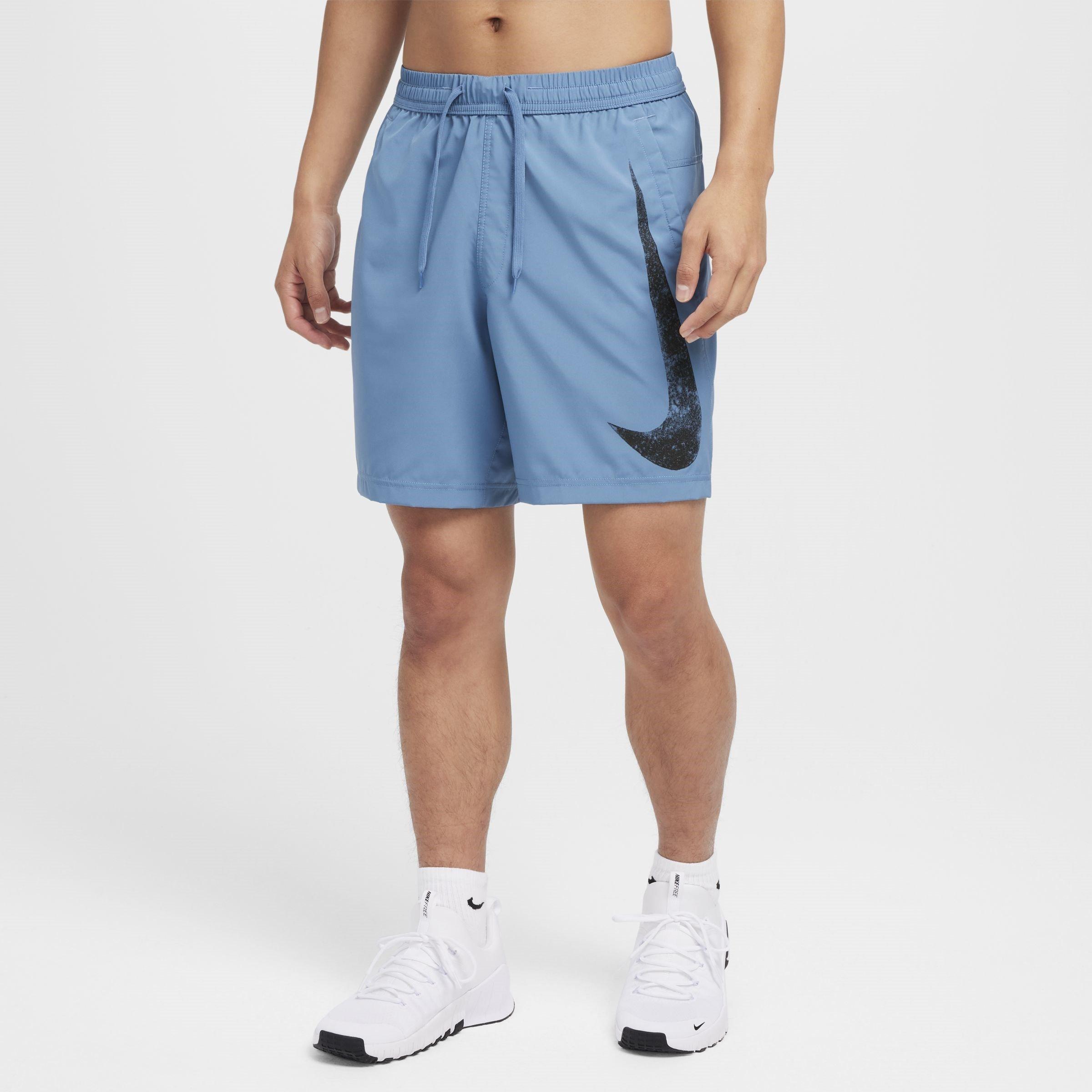 AegeanStorm/Blk - Nike - Form Swoosh Mens Dri FIT Versatile Performance Shorts - 3