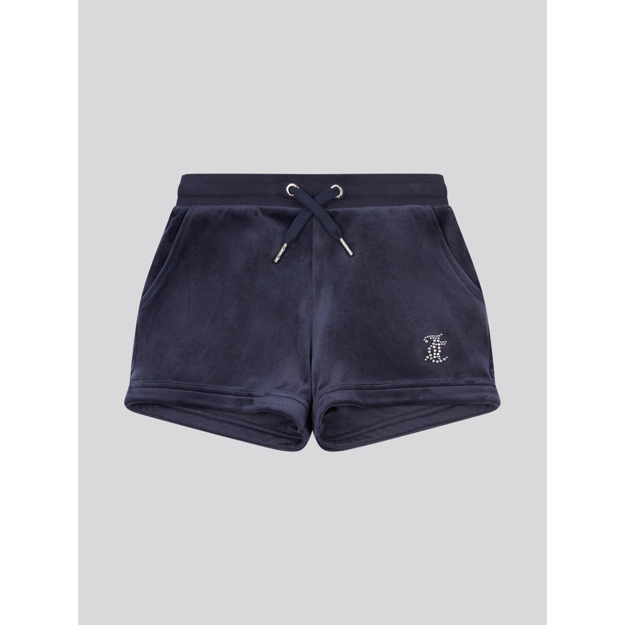 Night Sky 883 - Juicy Couture - Kids' Diamante Logo Fleece Jogger Shorts - 6