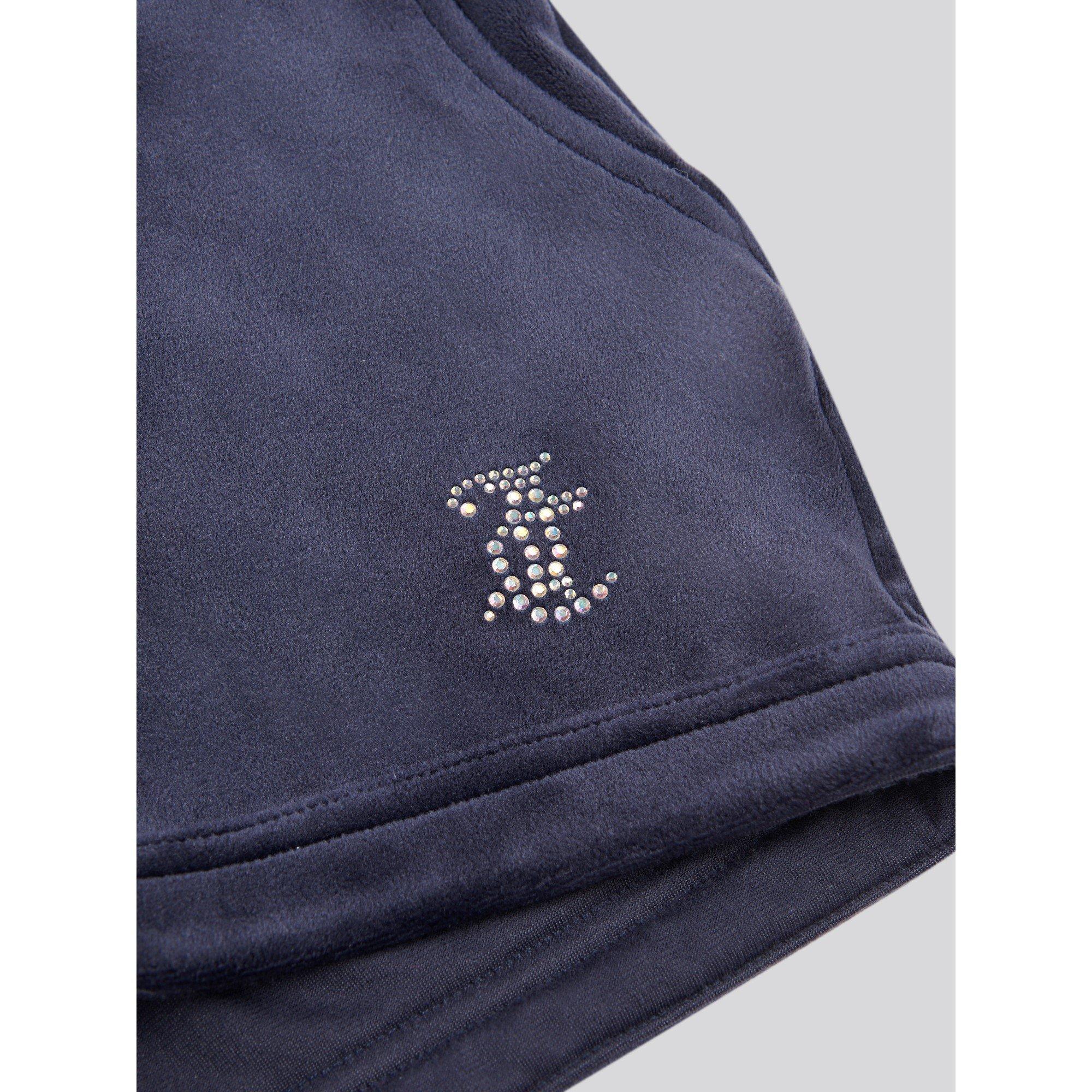 Night Sky 883 - Juicy Couture - Kids' Diamante Logo Fleece Jogger Shorts - 8