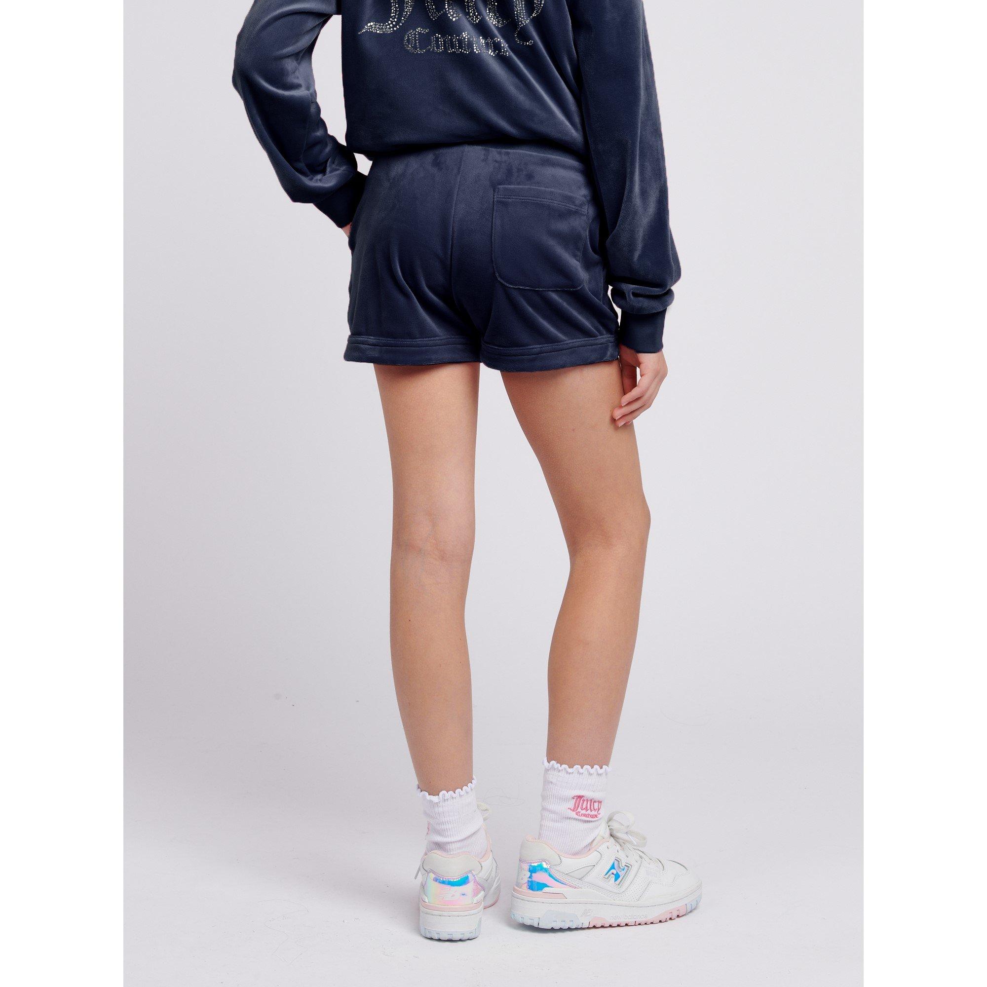 Night Sky 883 - Juicy Couture - Kids' Diamante Logo Fleece Jogger Shorts - 4