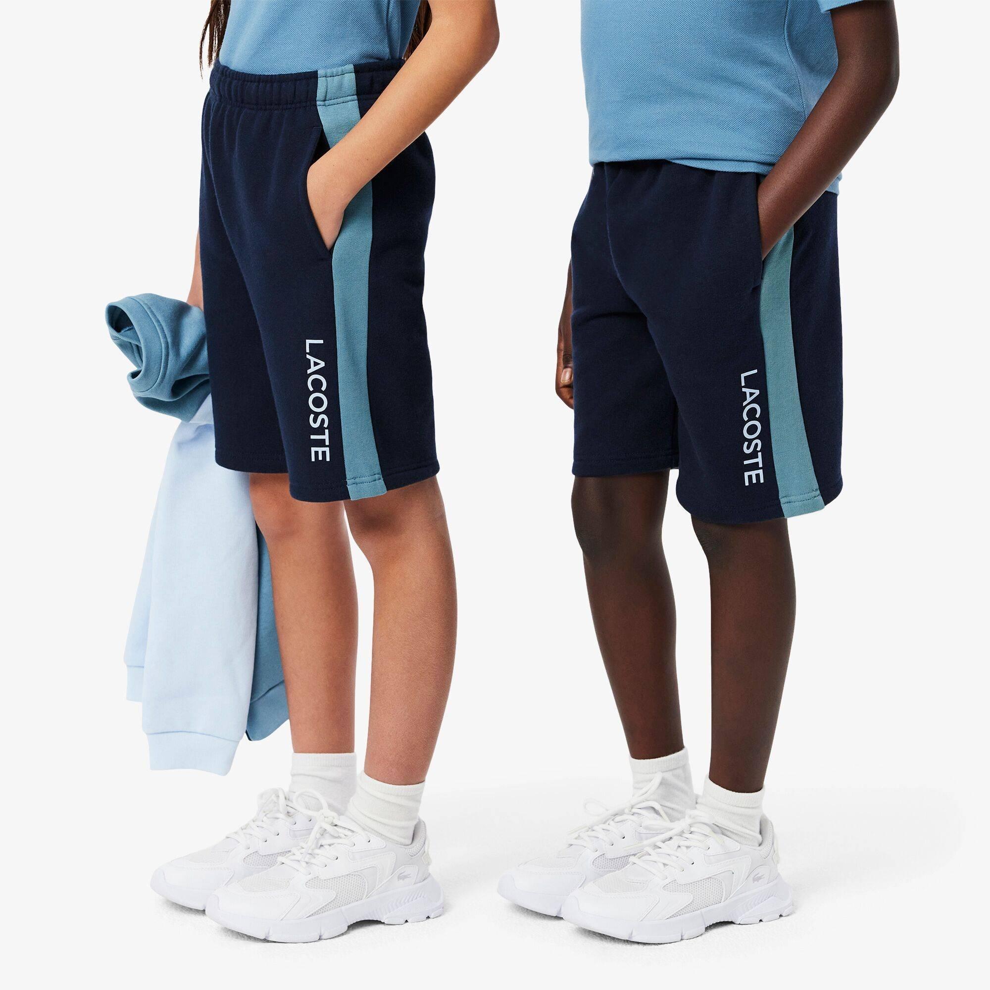 Mornarsko plava/Višenamjenski 5R3 - Lacoste - Kids' Fleece Jogger Shorts - 5