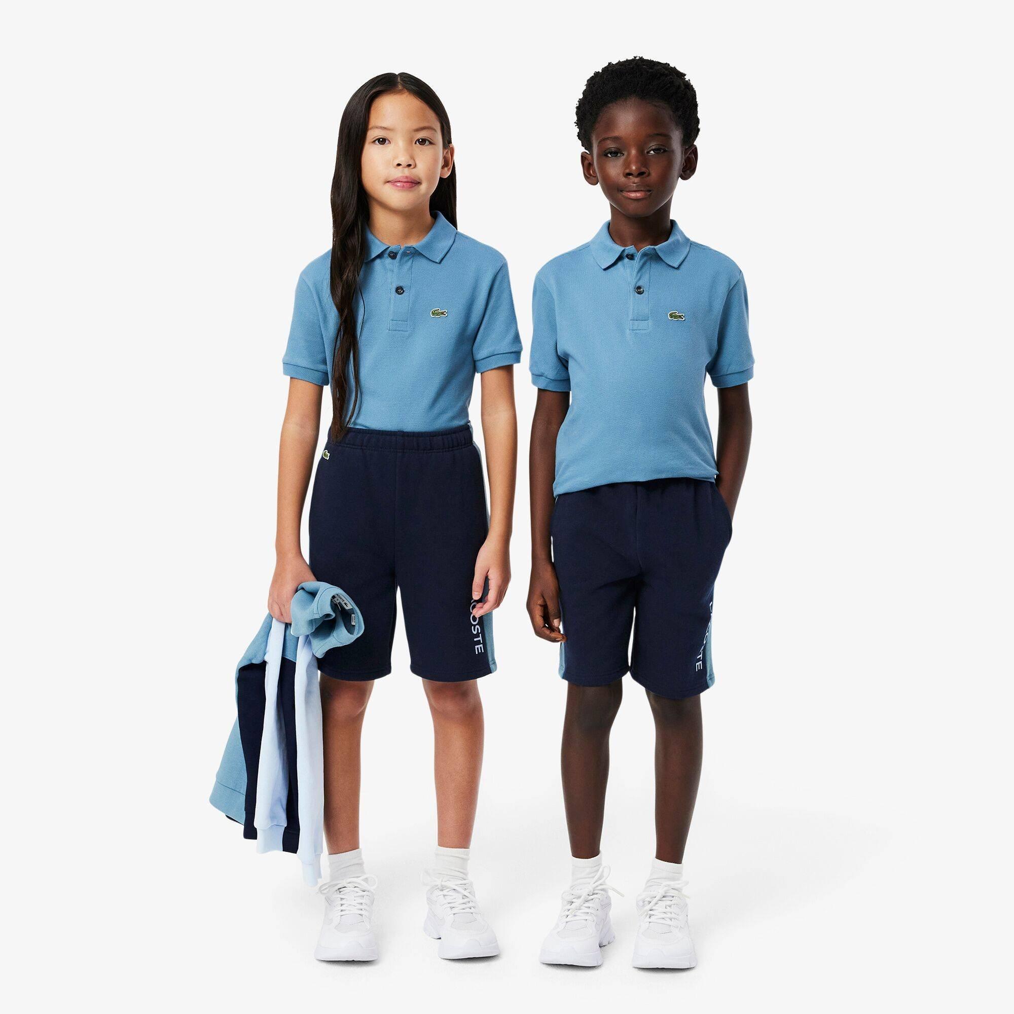 Mornarsko plava/Višenamjenski 5R3 - Lacoste - Kids' Fleece Jogger Shorts - 6