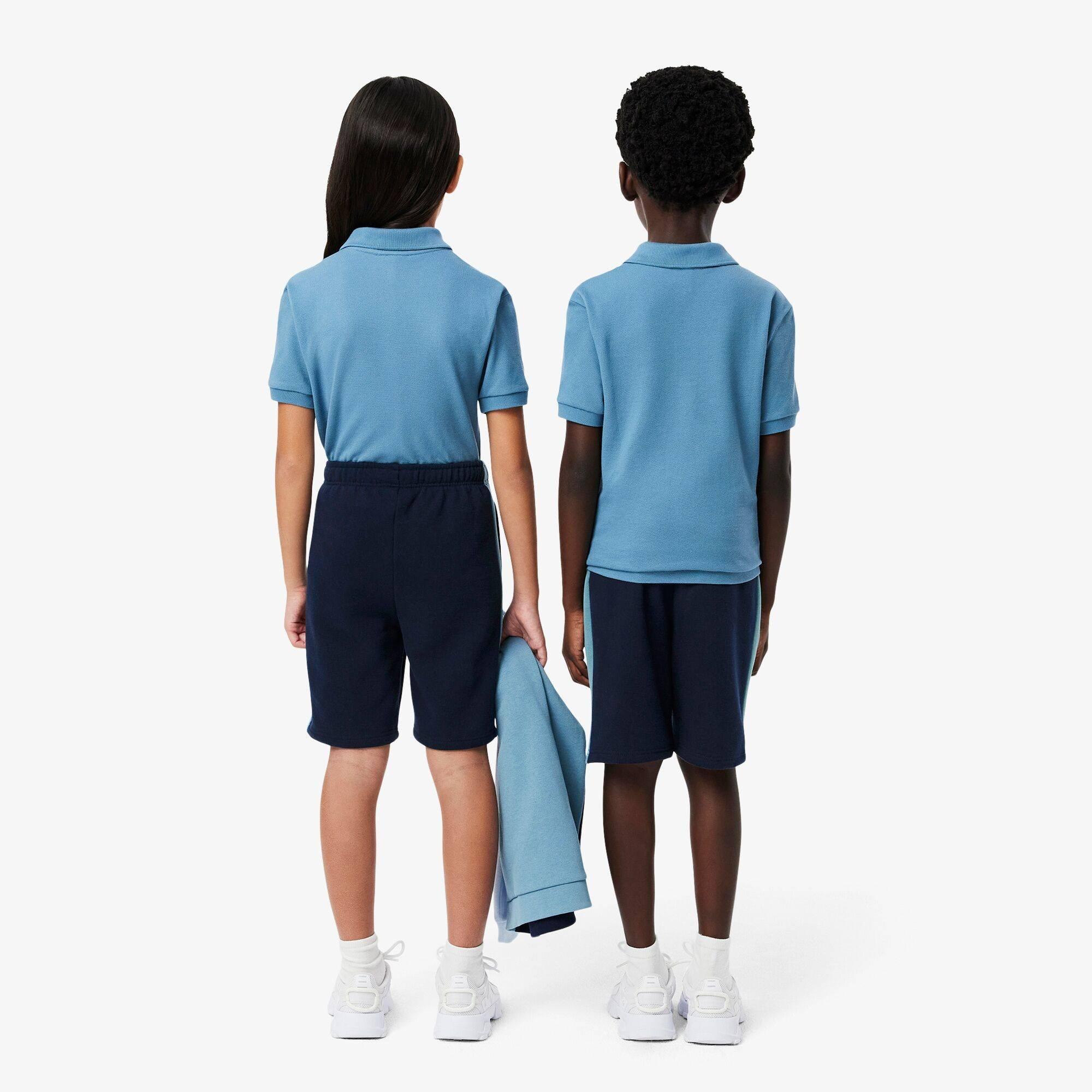 Mornarsko plava/Višenamjenski 5R3 - Lacoste - Kids' Fleece Jogger Shorts - 7