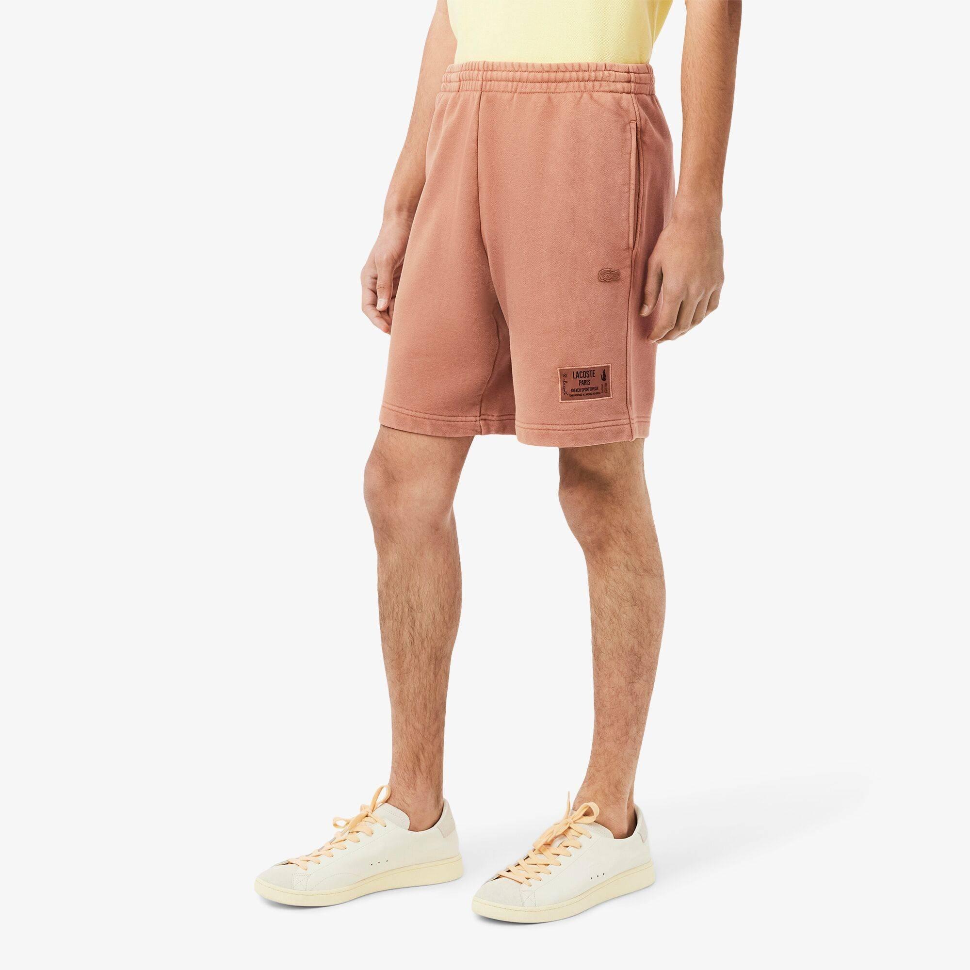Latte I1K - Lacoste - Men's Fleece Jogger Shorts - 5