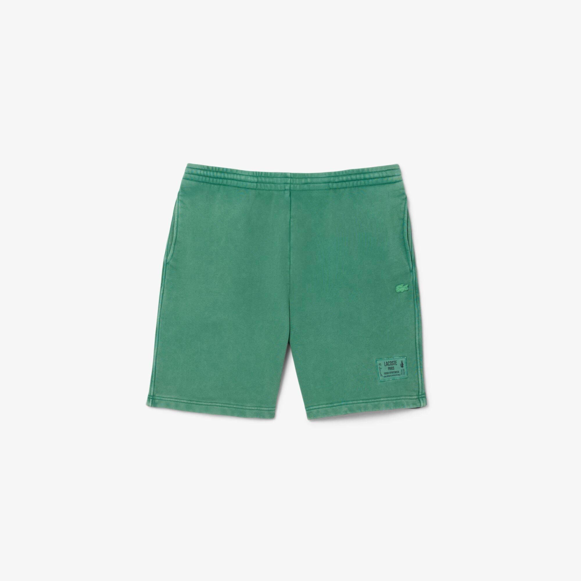 Lacoste Men's Green 132 Fleece Jogger Shorts - XL