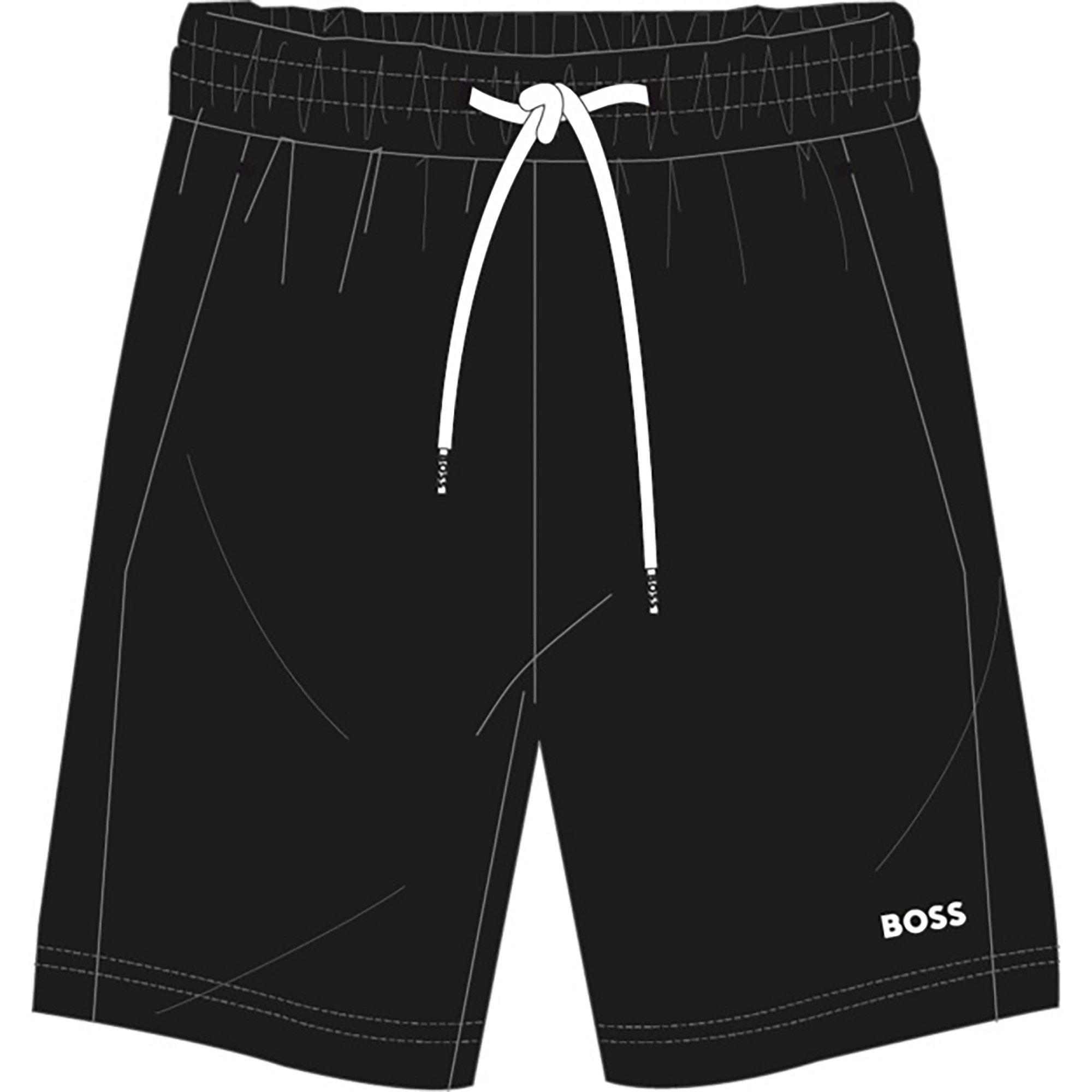 Boss Boys Kids' Logo Fleece Jogger Shorts - Black 09B - 8 Yrs