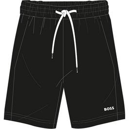 Boss Kids Fleece Shorts with Logo Design