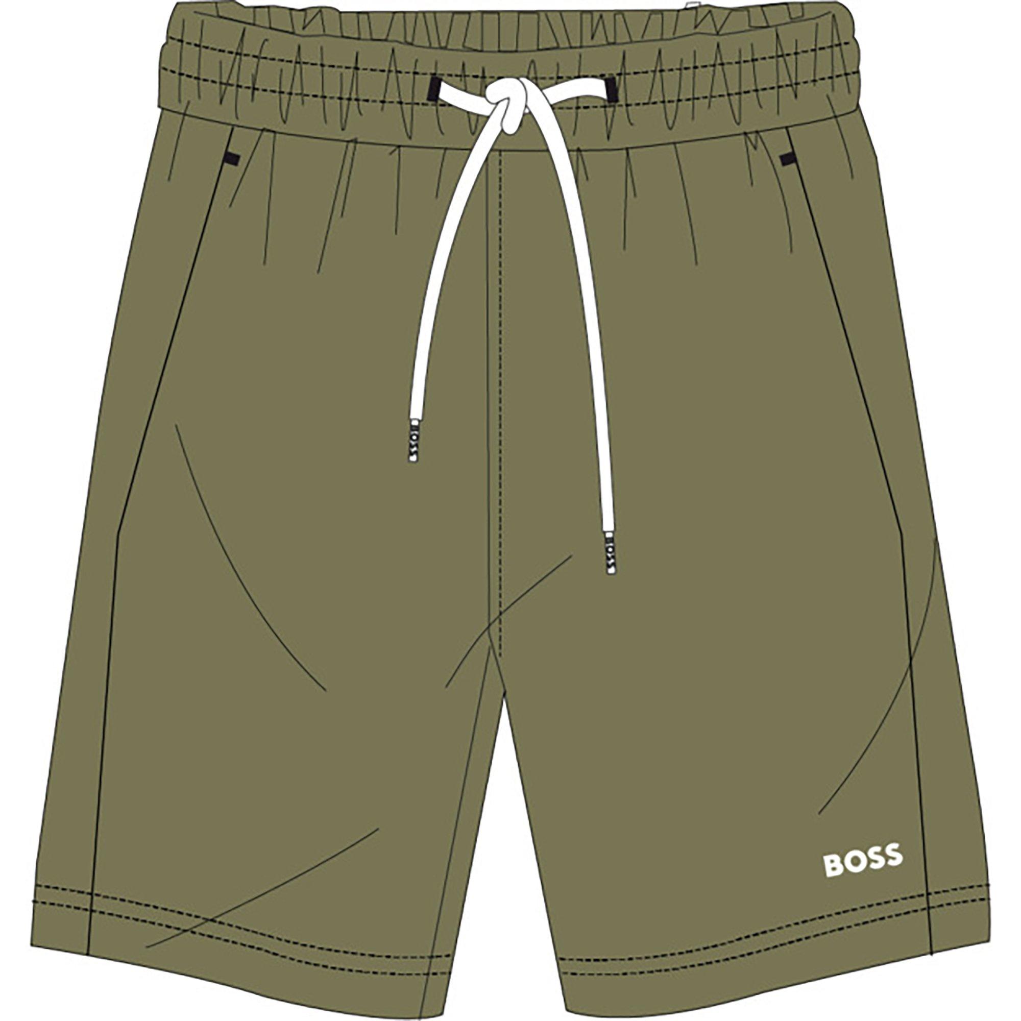 Boss Boys Kids' Logo Fleece Jogger Shorts - Laurier 673 - 12 Yrs