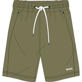 Boss Kids Fleece Shorts with Logo Design