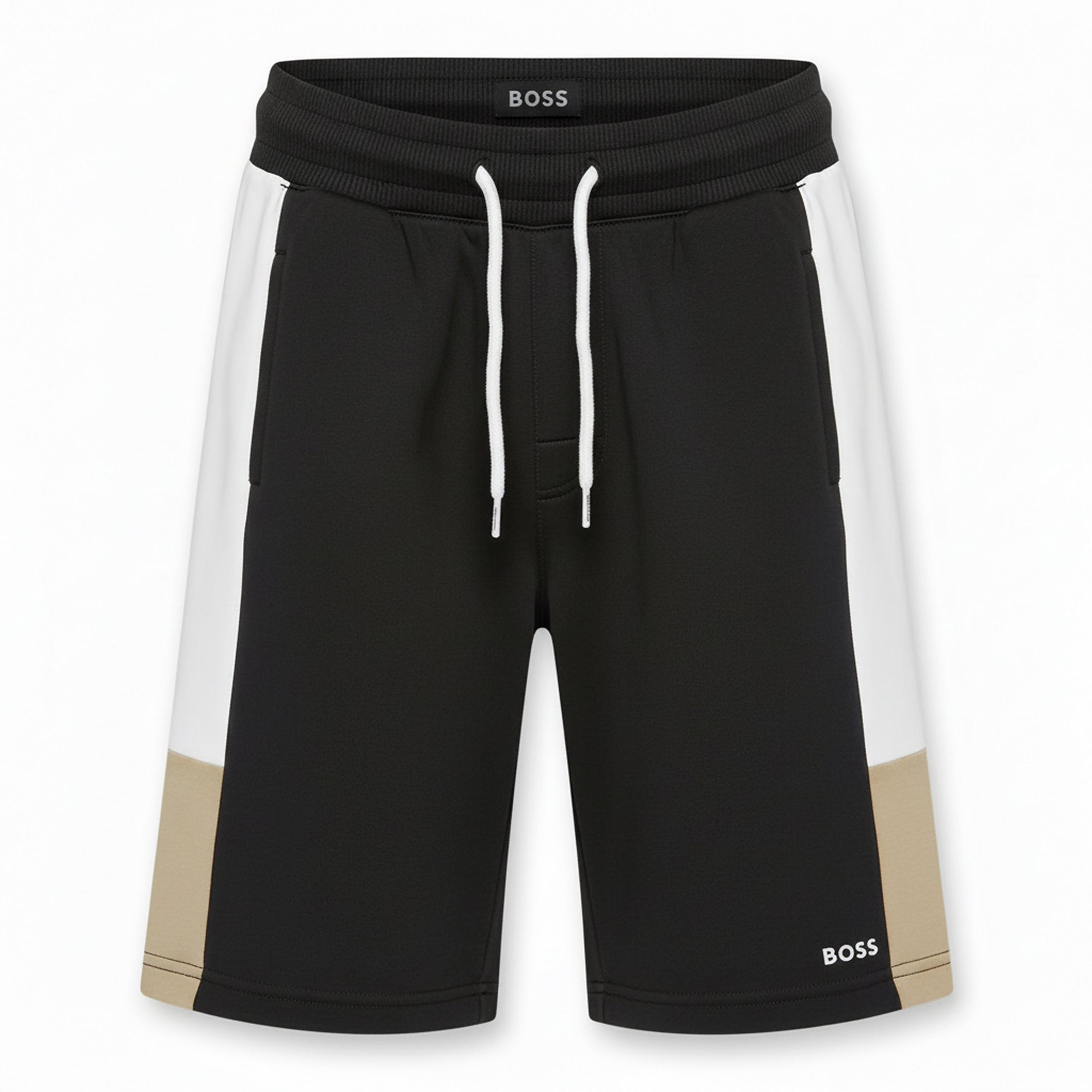 Black 09B - Boss - Kids' Col Soft Fleece Jogger Shorts