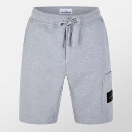 Stone Island Logo Cotton Shorts