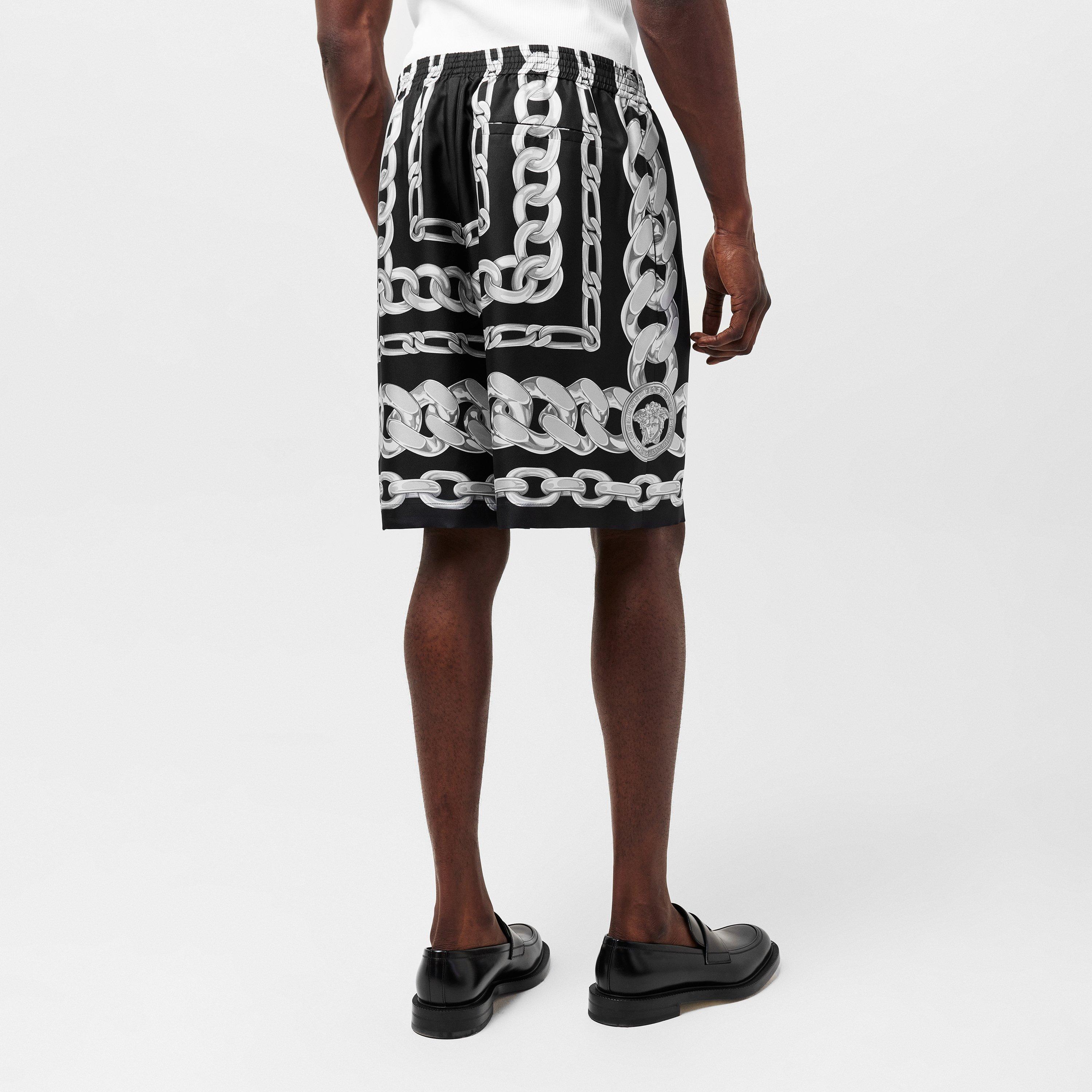 Black/White - Versace - Chain Shorts - 4