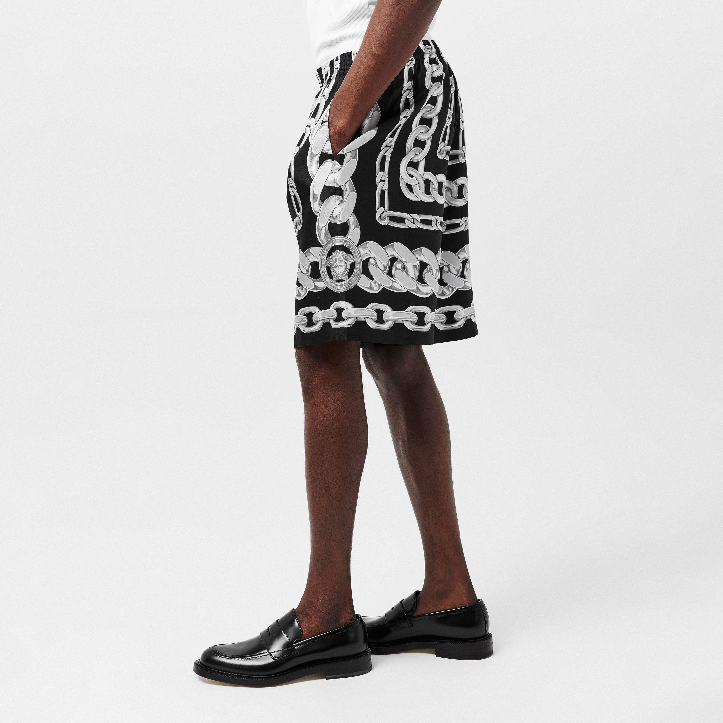Black/White - Versace - Chain Shorts - 5