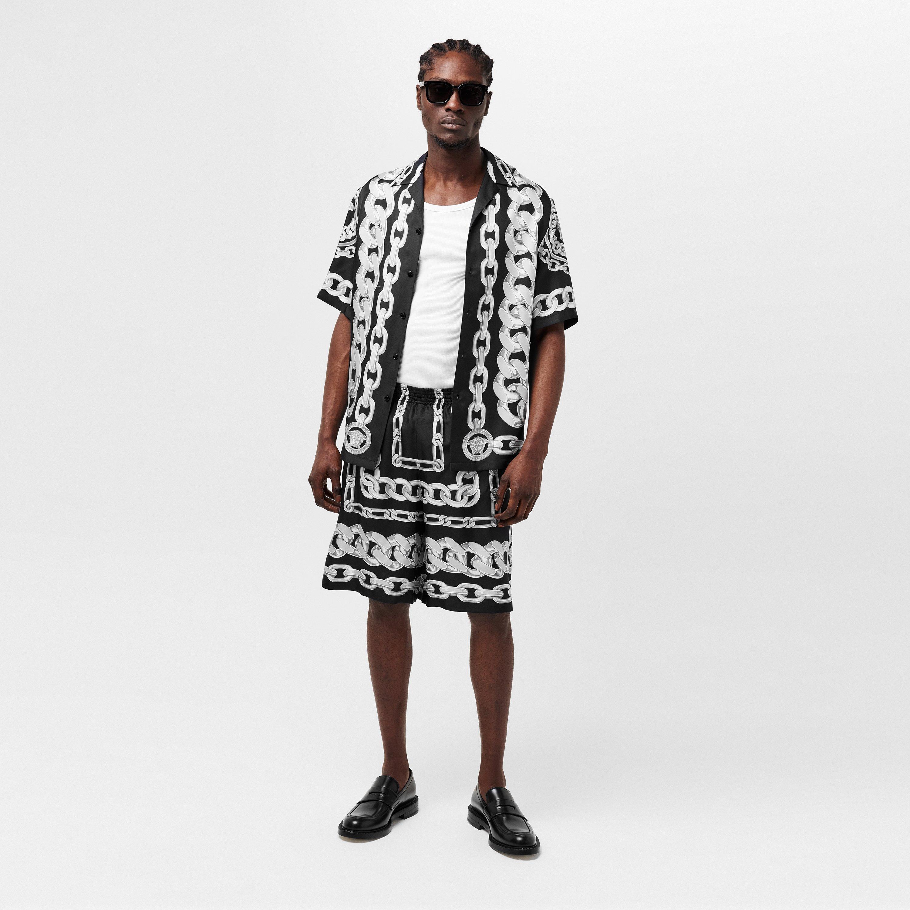 Black/White - Versace - Chain Shorts - 6