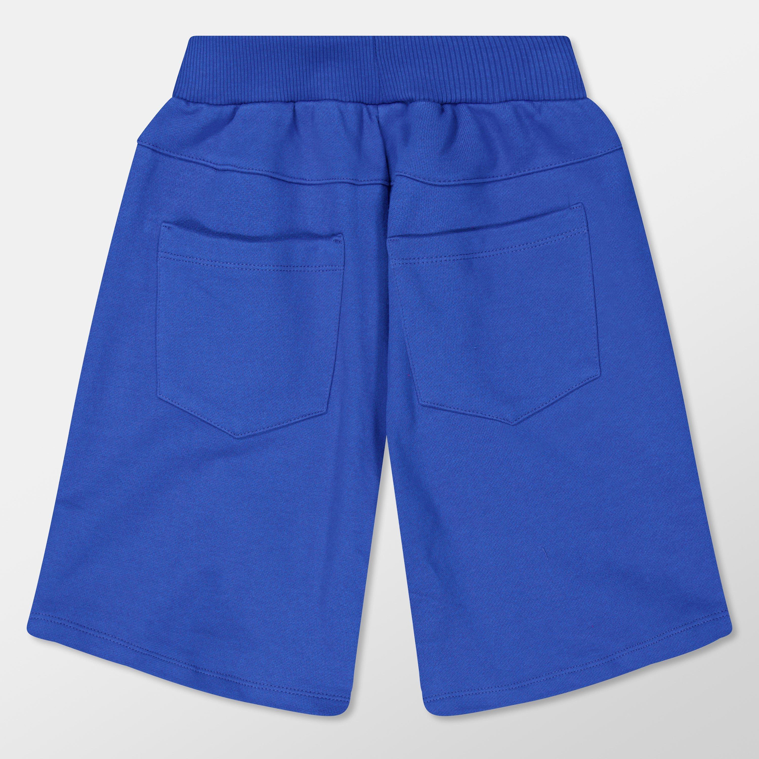 Blu/Wht 664BC - Balmain - Kids' Fleece Jogger Shorts - 2